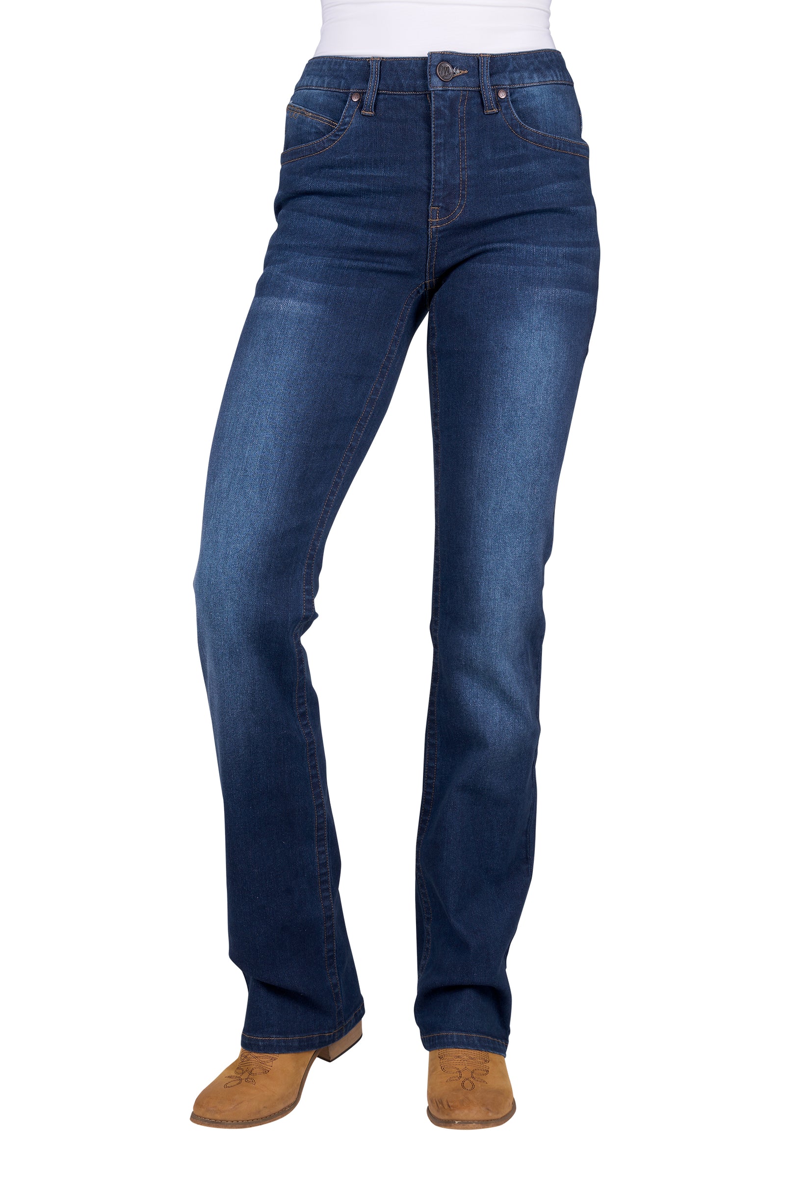 A pair of Wrangler Women's Willow Verity Jeans displayed against a plain background.