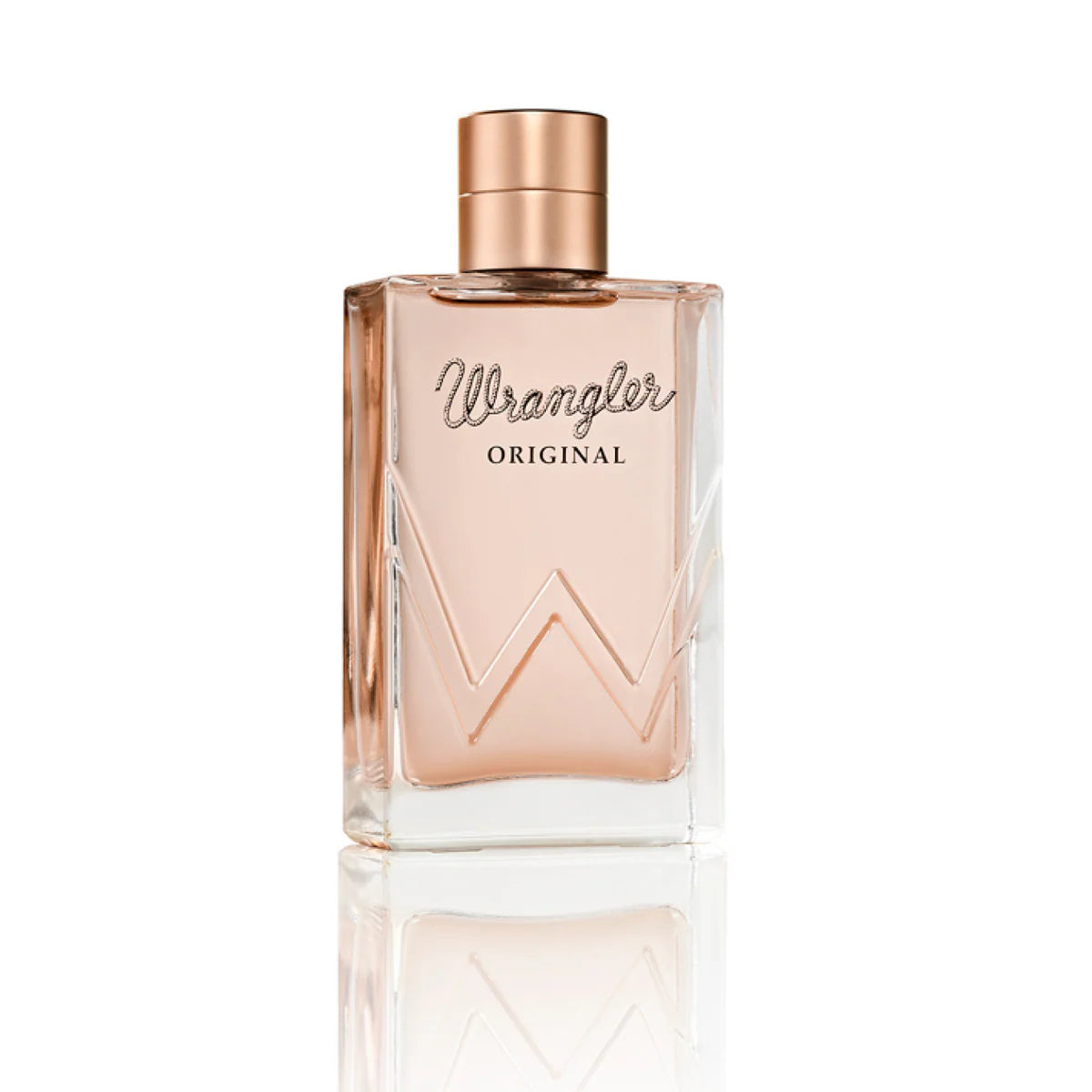 Wrangler Women's Original Eau De Parfum. Perfume bottle labeled 'Wrangler Original' on a white background