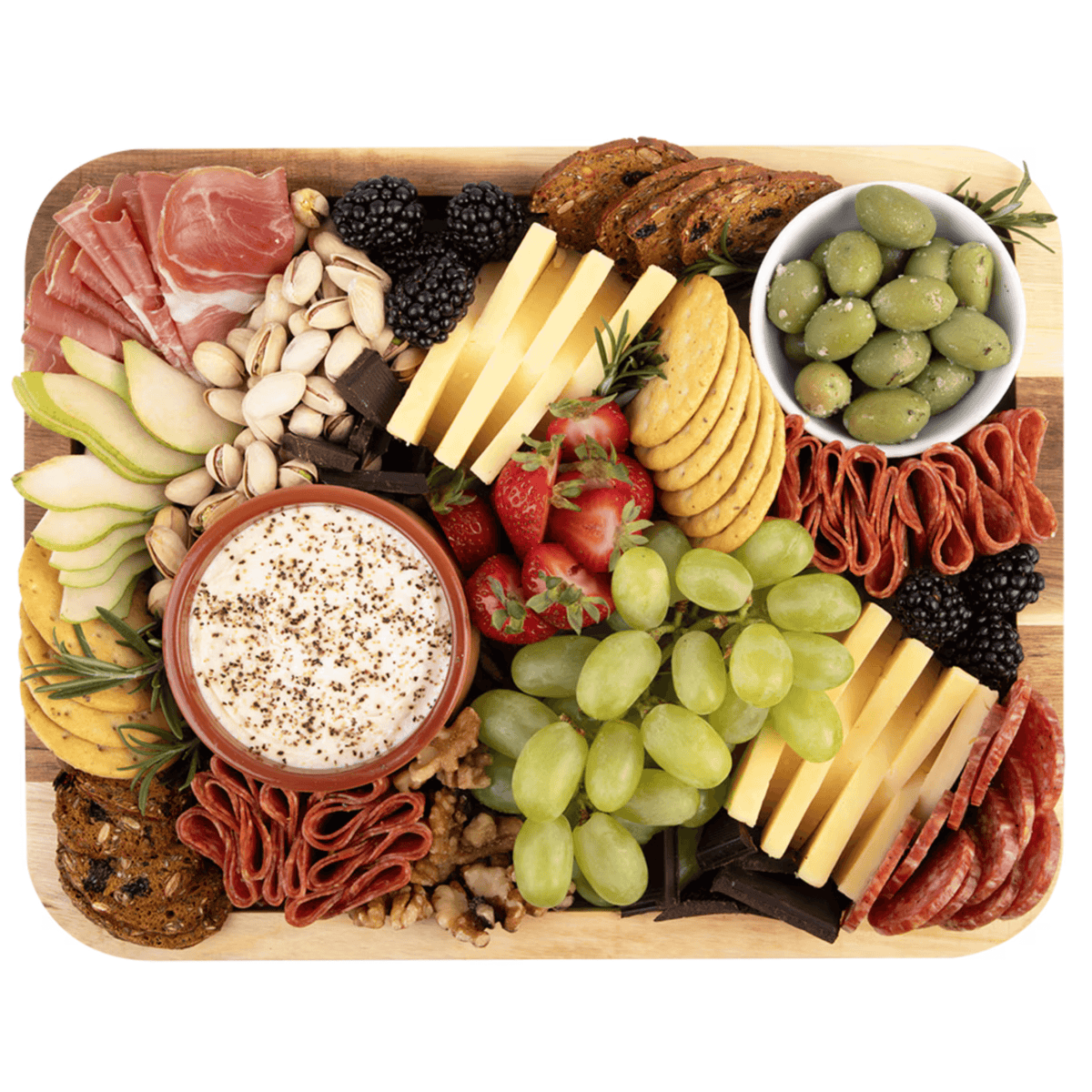 Alfresco Lane Acacia Wood Rectangular Grazing Platter with Lid Donaldson Enterprises