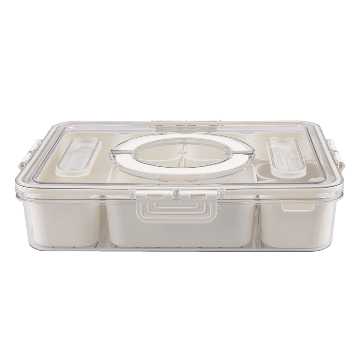 Alfresco Lane Rectangular 7 Compartment Grazing Box w/ Carry Handles & Food Picks Donaldson Enterprises