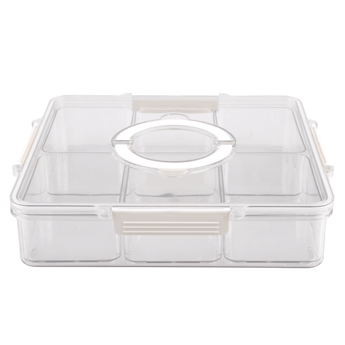Alfresco Lane Square 6 Compartment Grazing Box w/ Carry Handles Donaldson Enterprises