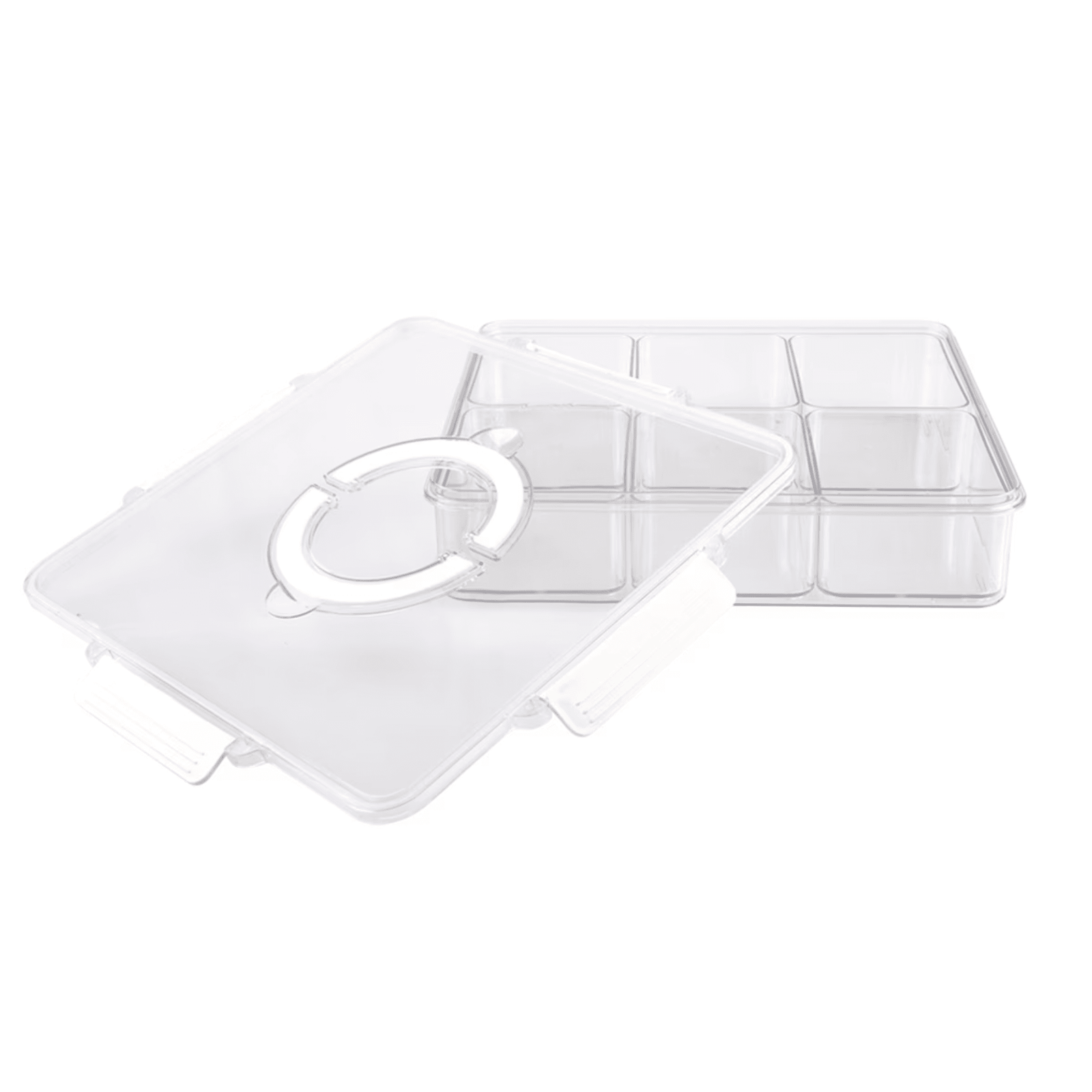 Alfresco Lane Square 6 Compartment Grazing Box w/ Carry Handles Donaldson Enterprises