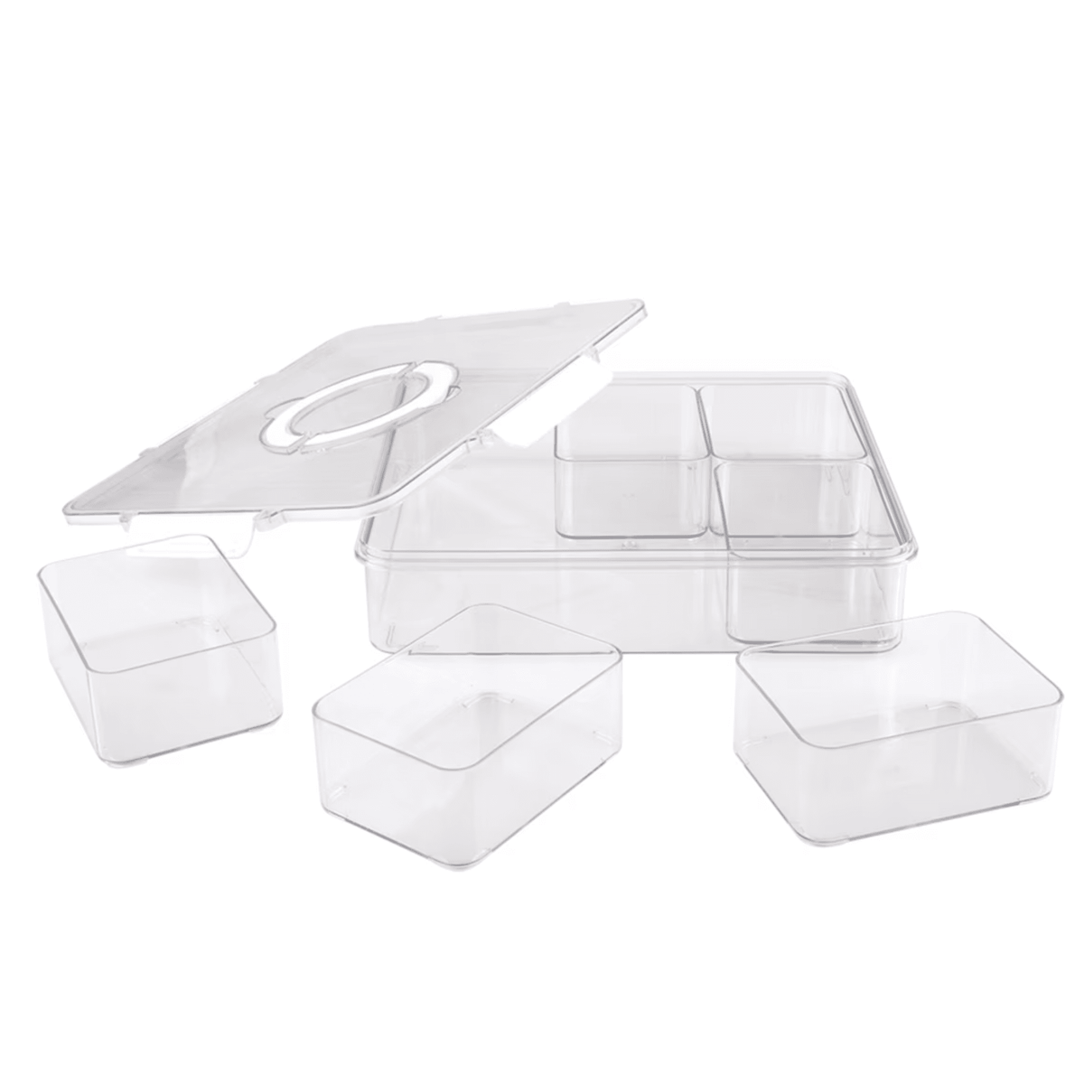 Alfresco Lane Square 6 Compartment Grazing Box w/ Carry Handles Donaldson Enterprises