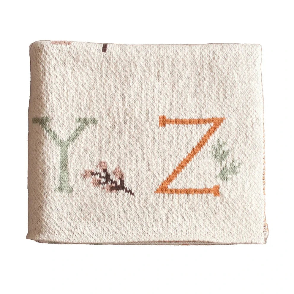 Alimrose Alphabet Baby Blanket Natural Alimrose