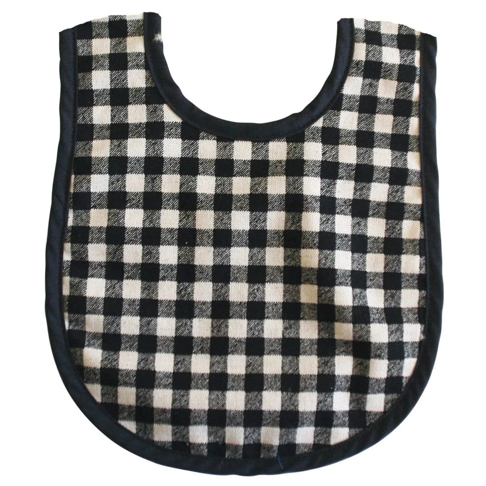 Alimrose Bib Black Check Linen Alimrose