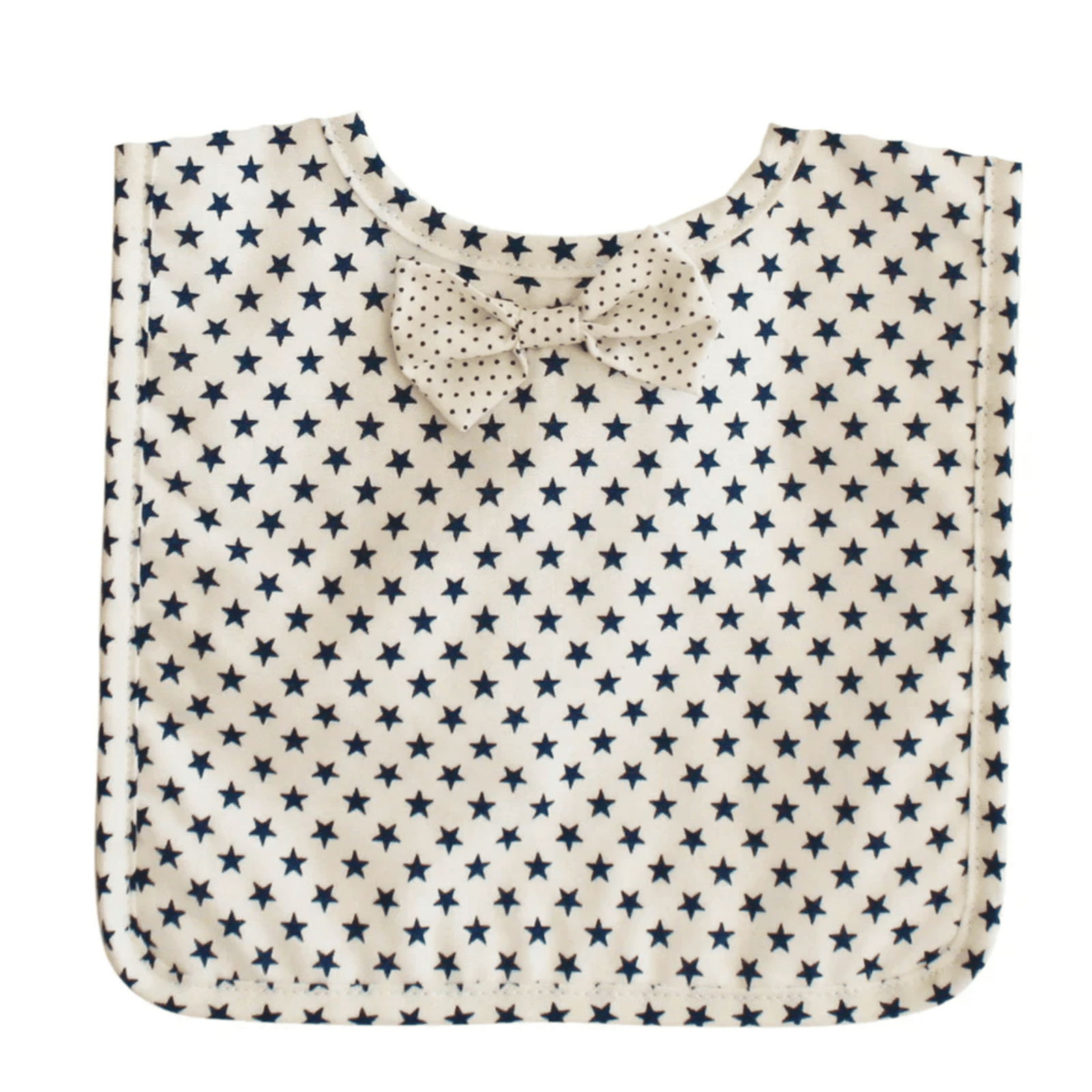 Alimrose Bow Tie Bib White Navy Star Alimrose