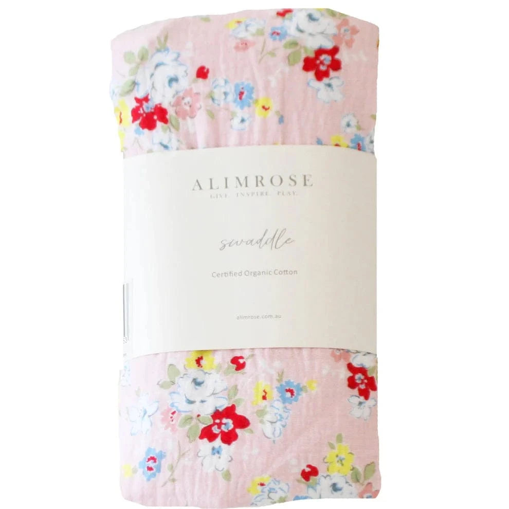 Alimrose Muslin Swaddle Vintage Rose Alimrose