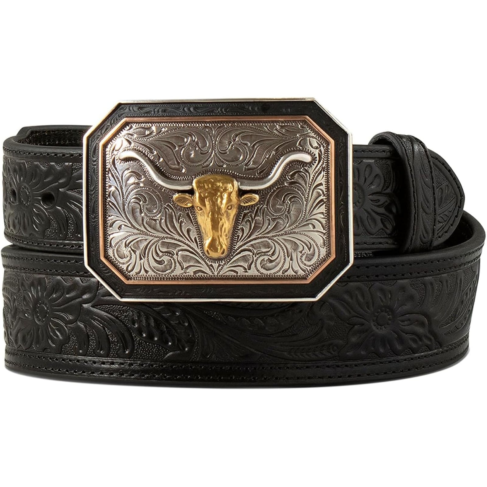 Ariat Men's 1 1/2" Floral Embossed Belt Ariat