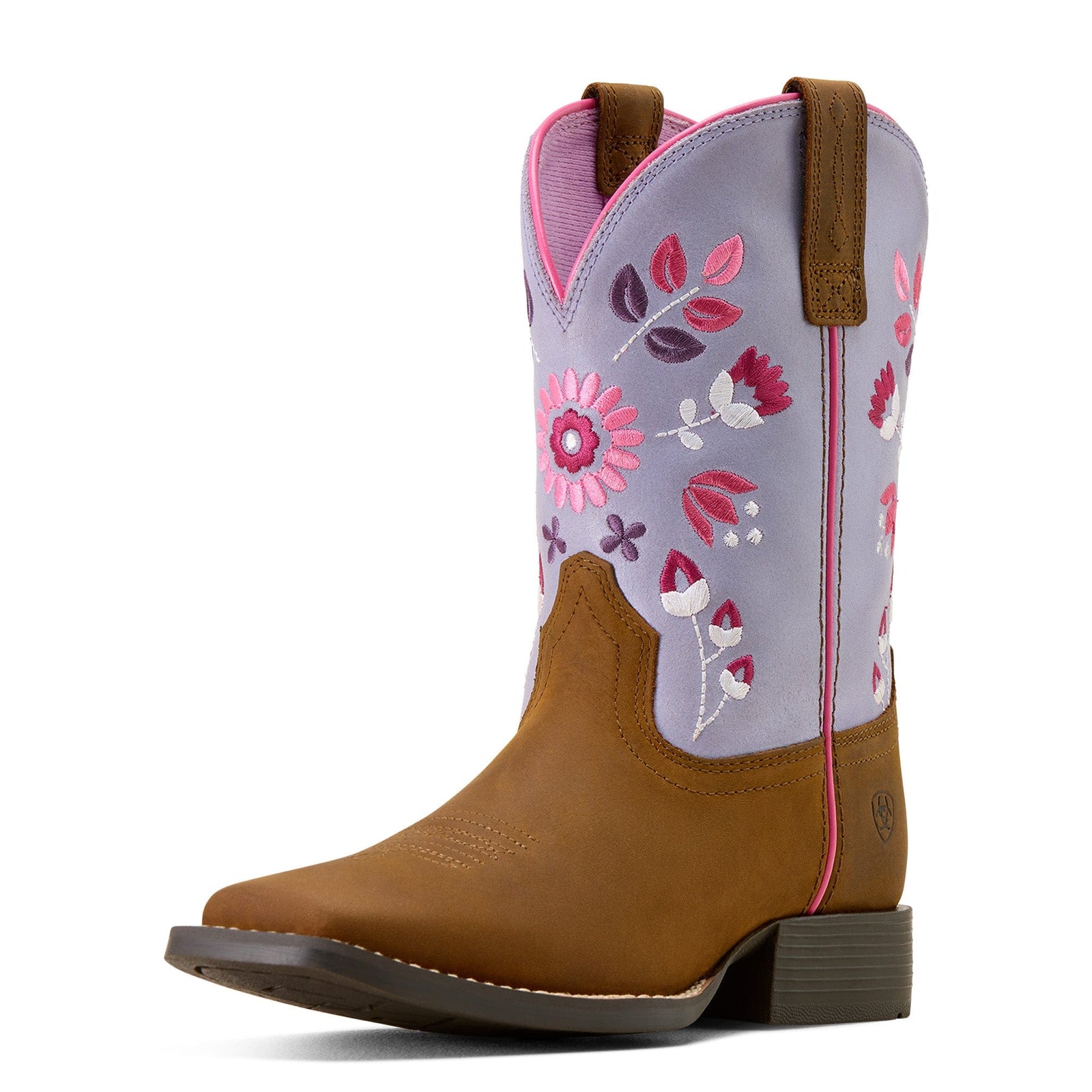 Ariat Wild Bloom Kids Wide Square Toe Western Boot Ariat