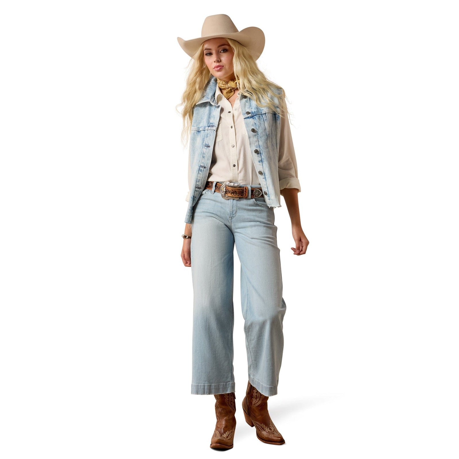 Ariat Women's Clare Perfect Rise Wide Crop Jean Ariat