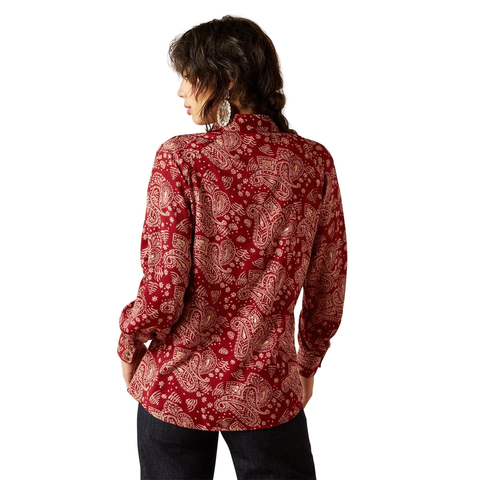 Ariat Women's Imprints Snap Long Sleeve Western Shirt Ariat