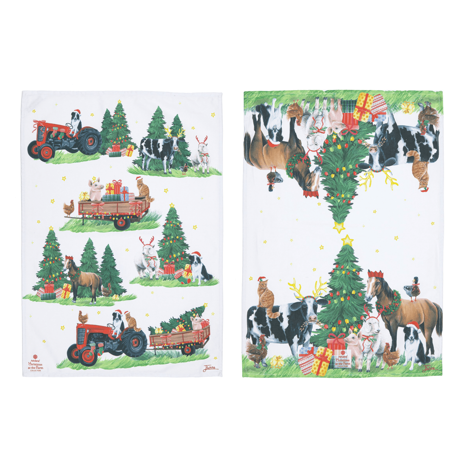 Ashdene Christmas at the Farm 2pk Kitchen Towel Ashdene