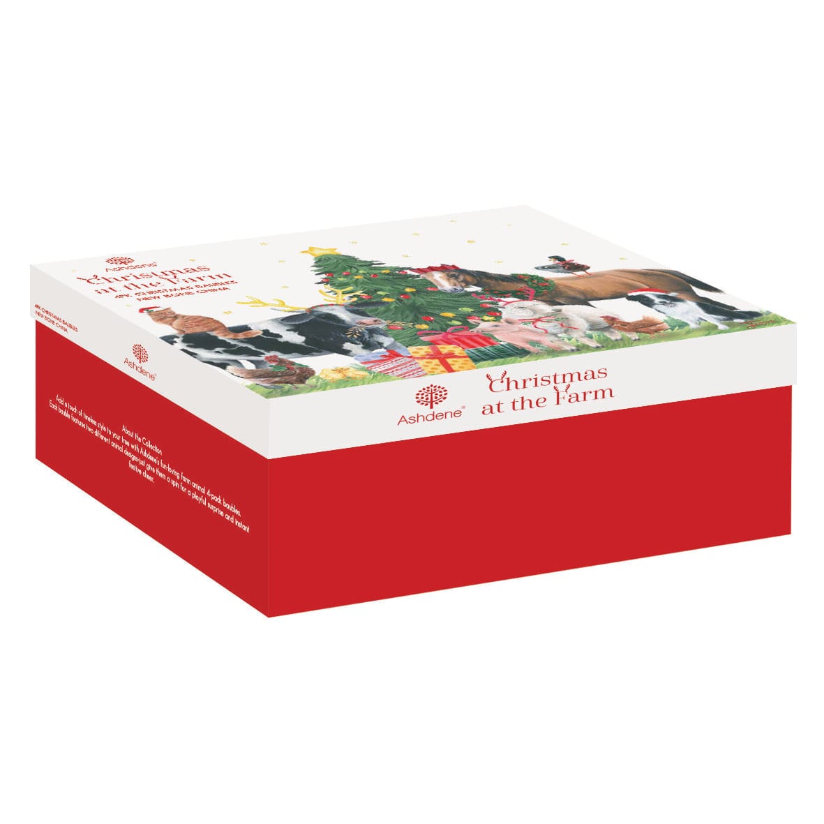 Ashdene Christmas at the Farm Assorted 4pk Bauble Ashdene