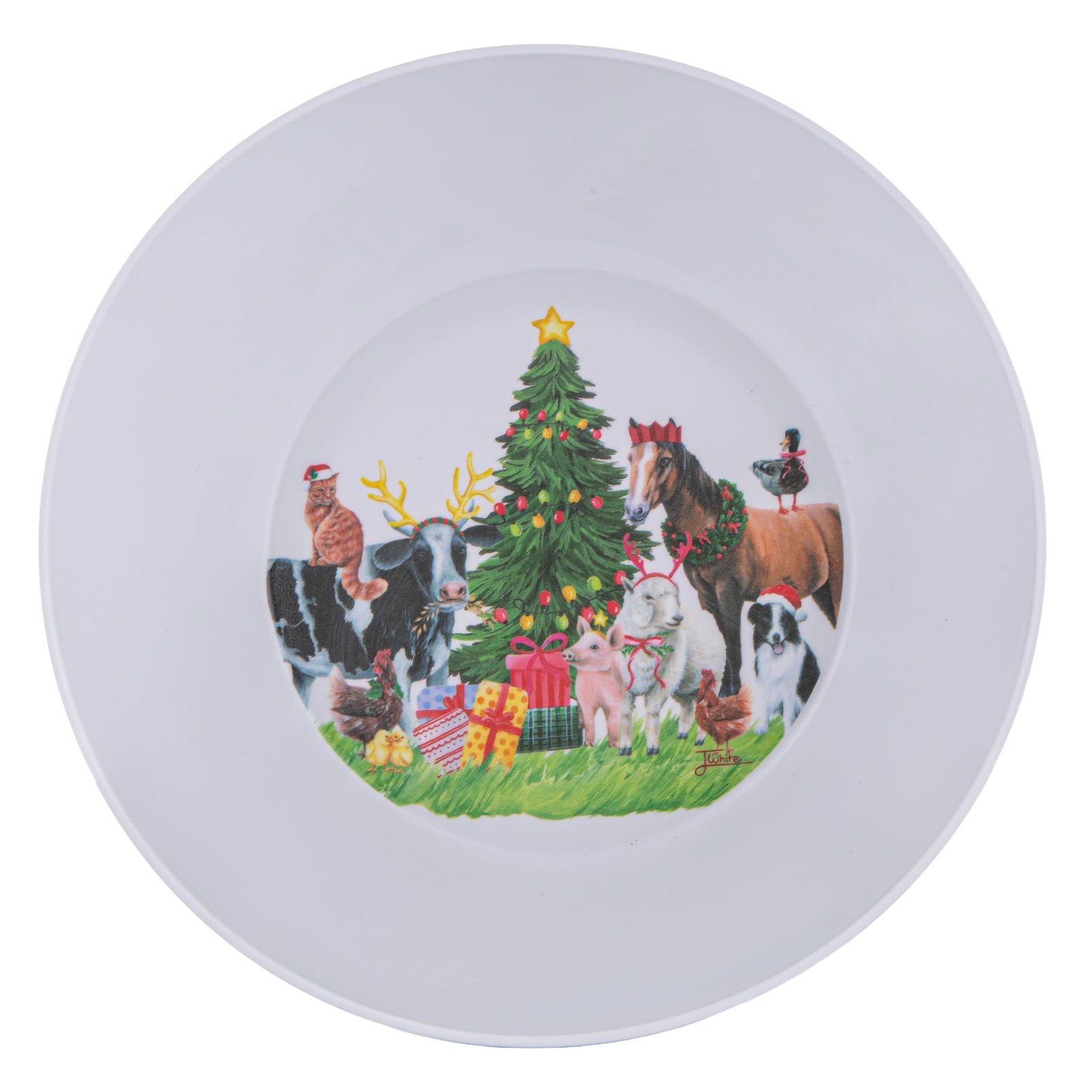 Ashdene Christmas at the Farm Melamine Salad/Chip Bowl Ashdene