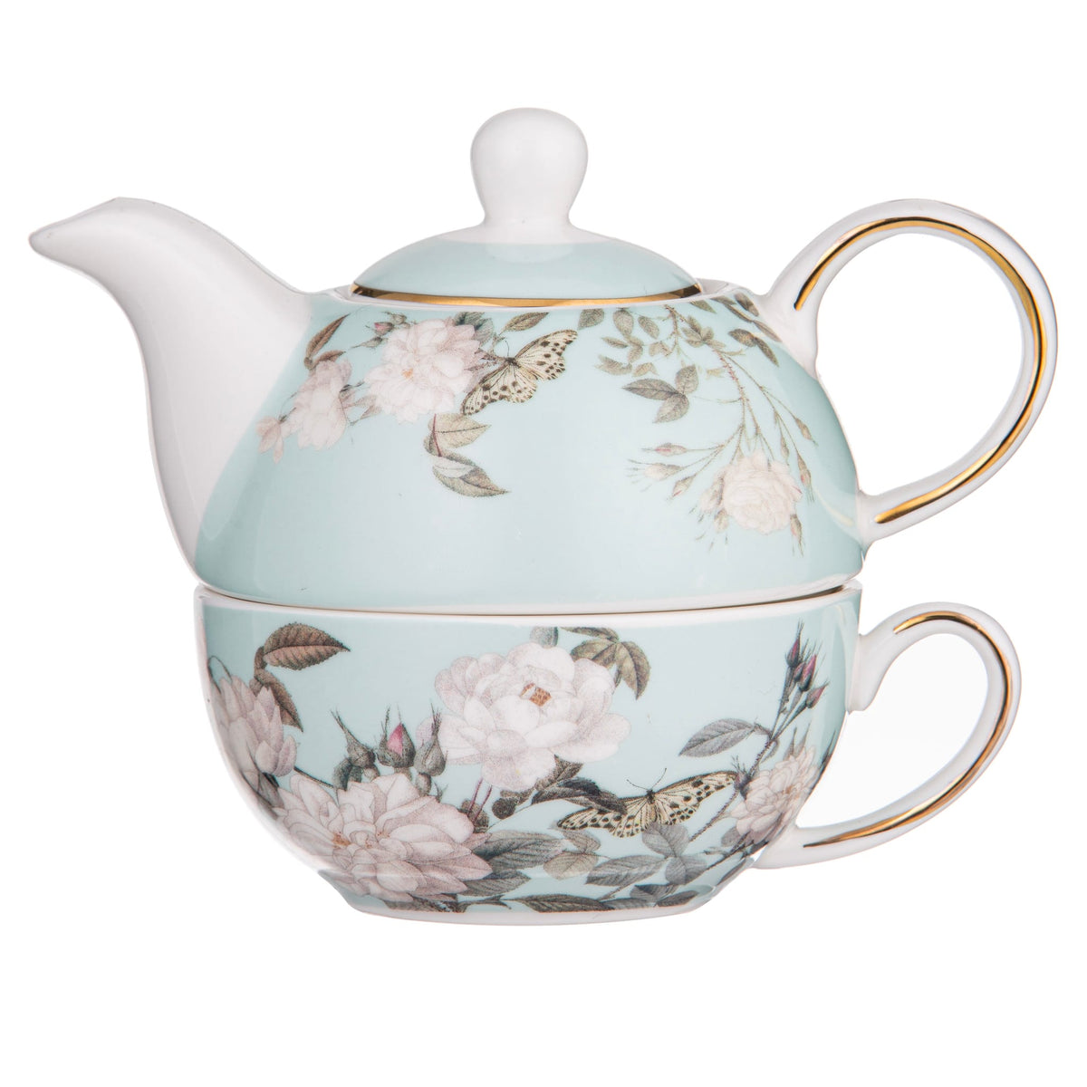 Ashdene Elegant Rose Mint Tea For One Ashdene