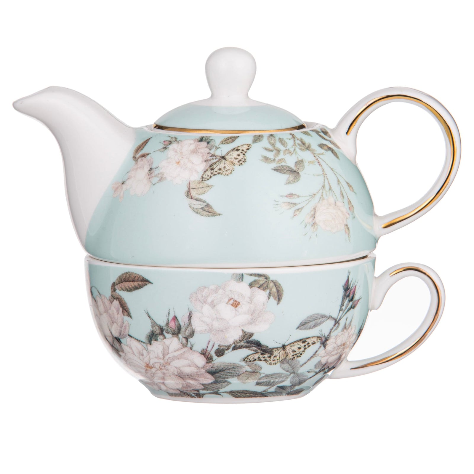 Ashdene Elegant Rose Mint Tea For One Ashdene