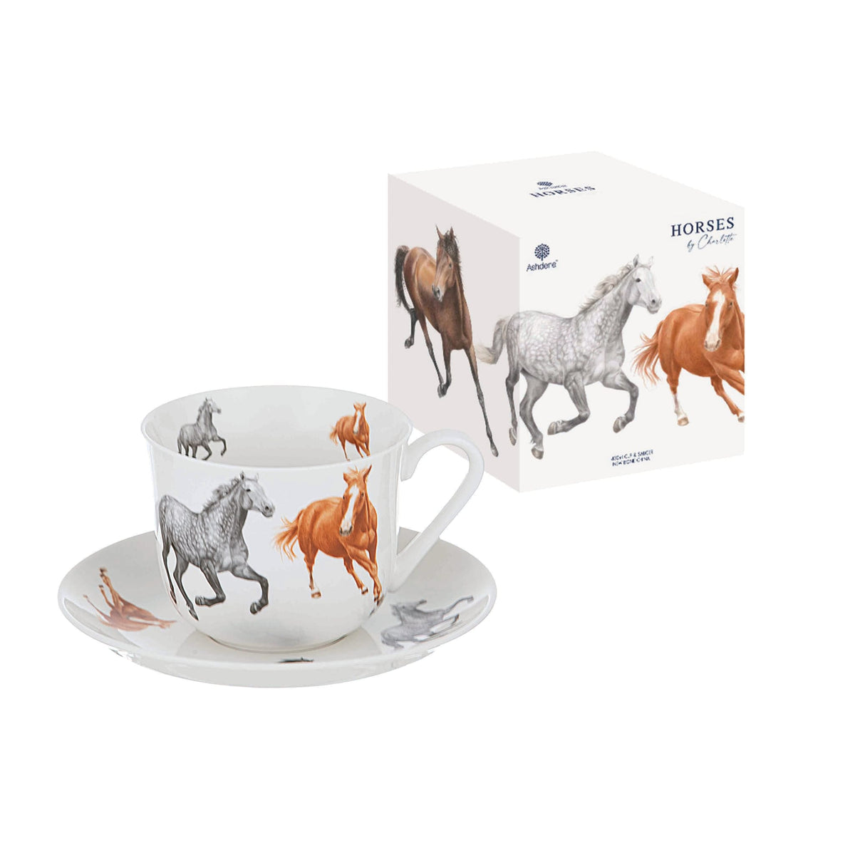 Ashdene Horses By Charlotte Cup & Saucer Ashdene