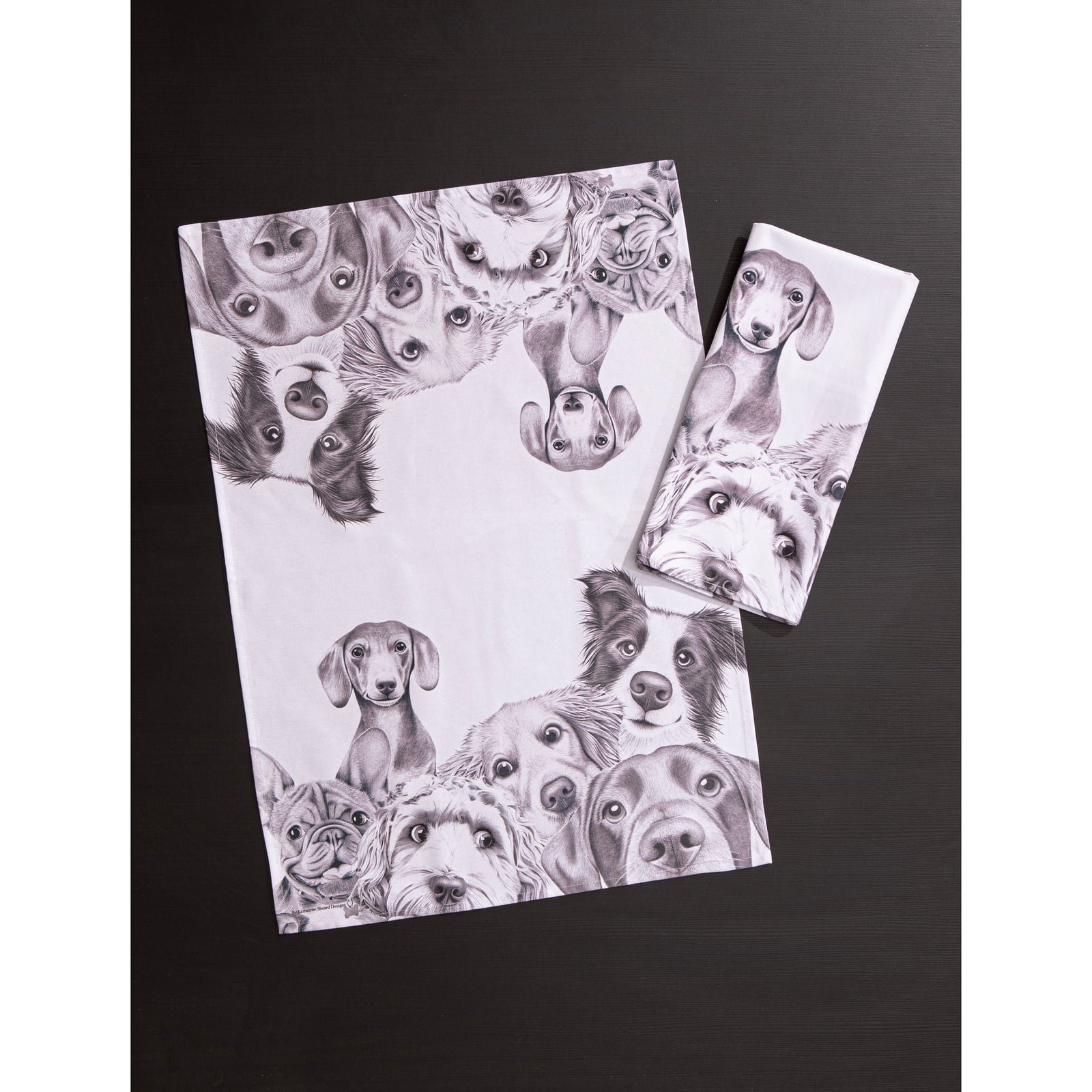 Ashdene Peeking Pups 2pk Kitchen Towel Ashdene