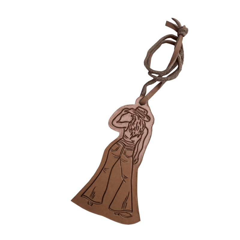 BC Cowgirl – Tooled Leather Bag Charm The Design Edge