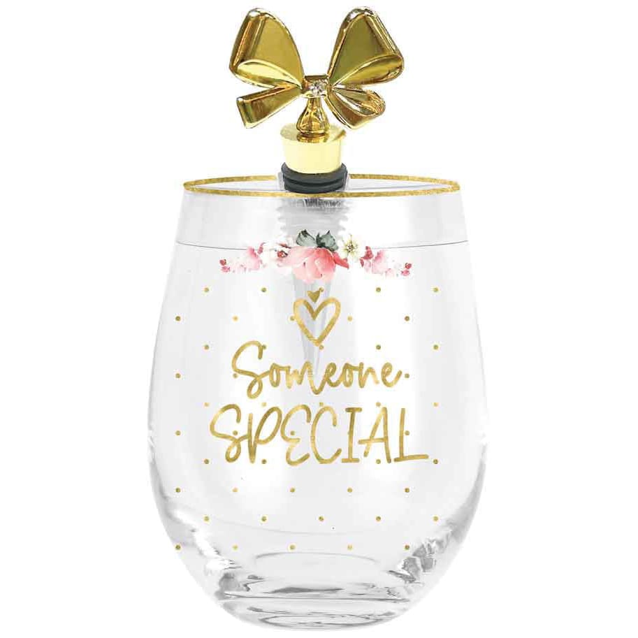 Beautiful Inside Out Someone Special Stemless Glass with Stopper Landmark Gifts