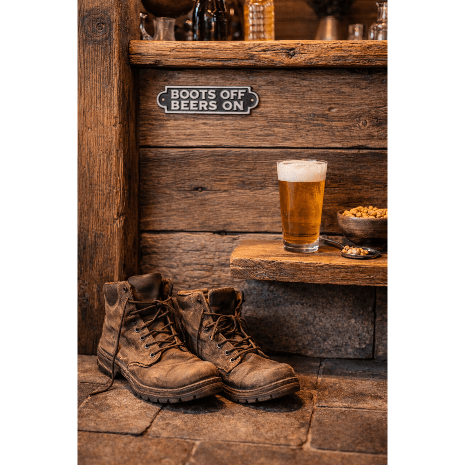 Beers On Cast Iron Sign DWBH Homewares