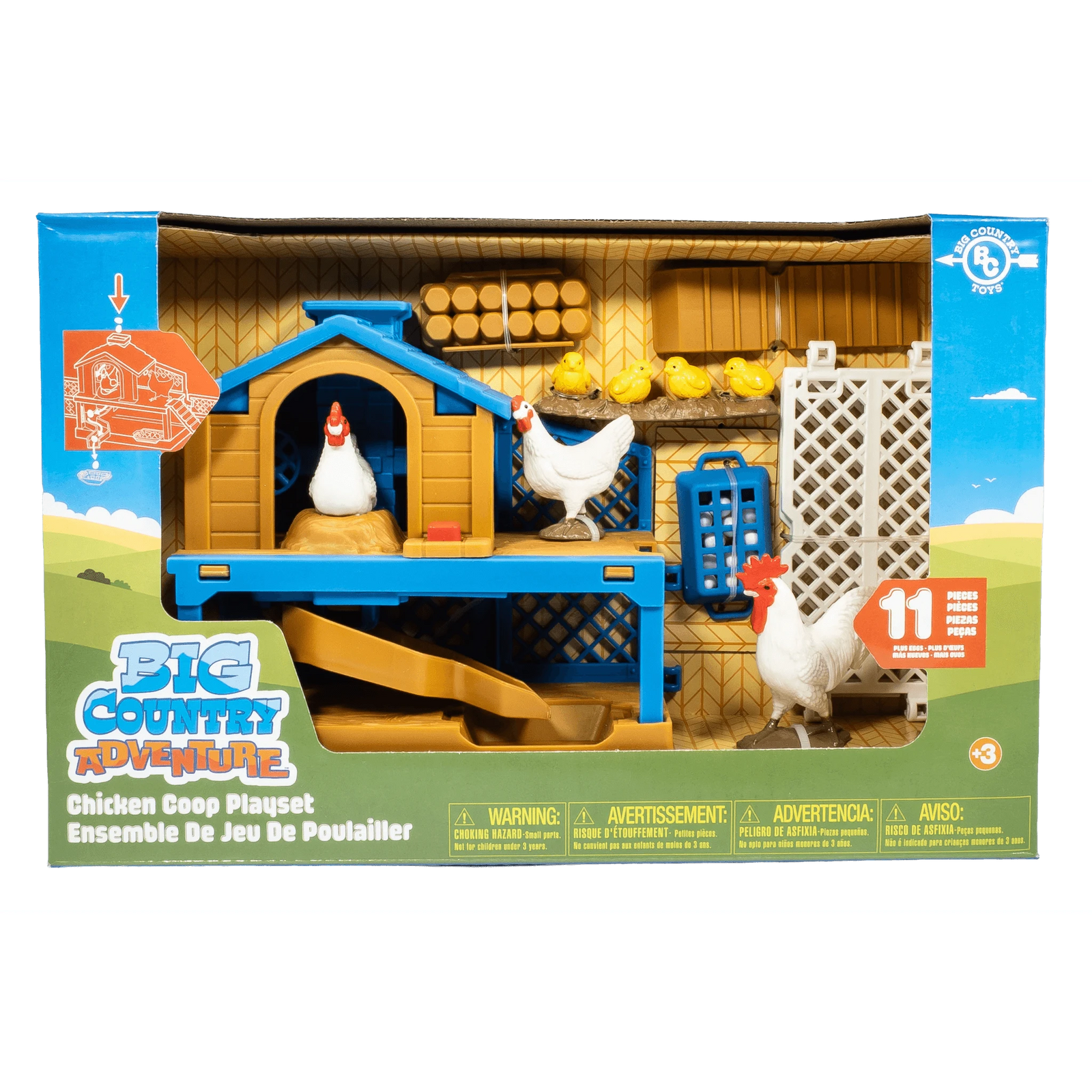 Big Country Chicken Coop Play Set - 11 Pieces Big Country Toys