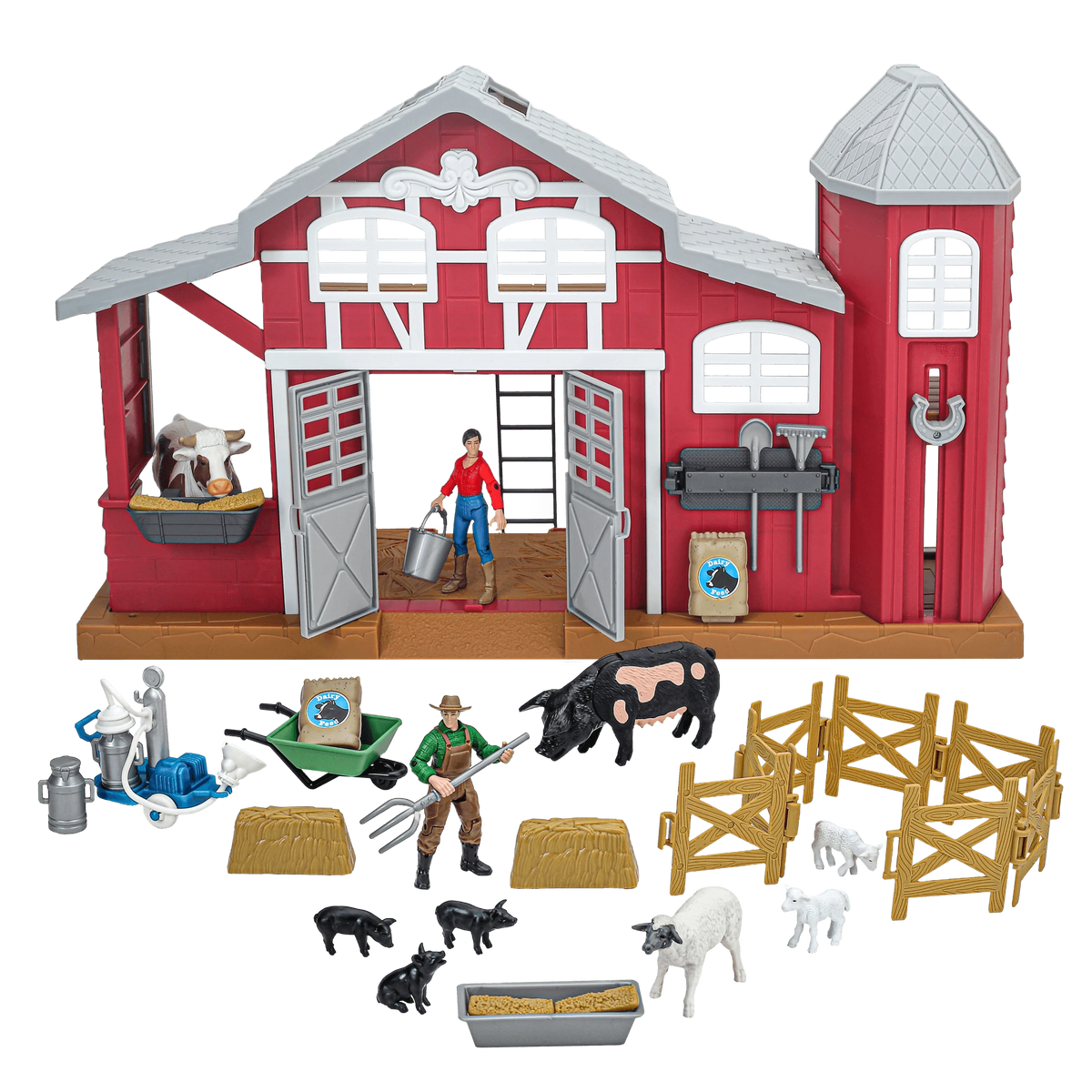 Big Country Dairy Barn Play Set - 38 Pieces Big Country Toys
