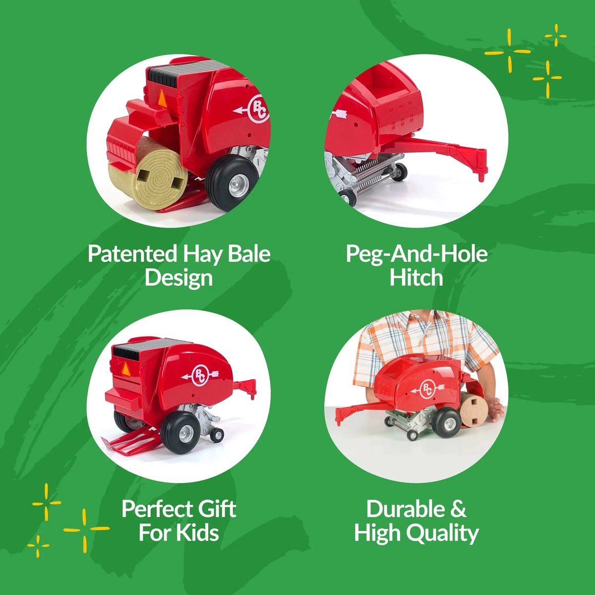 Big Country Toys Hay Baler - Red Big Country Toys