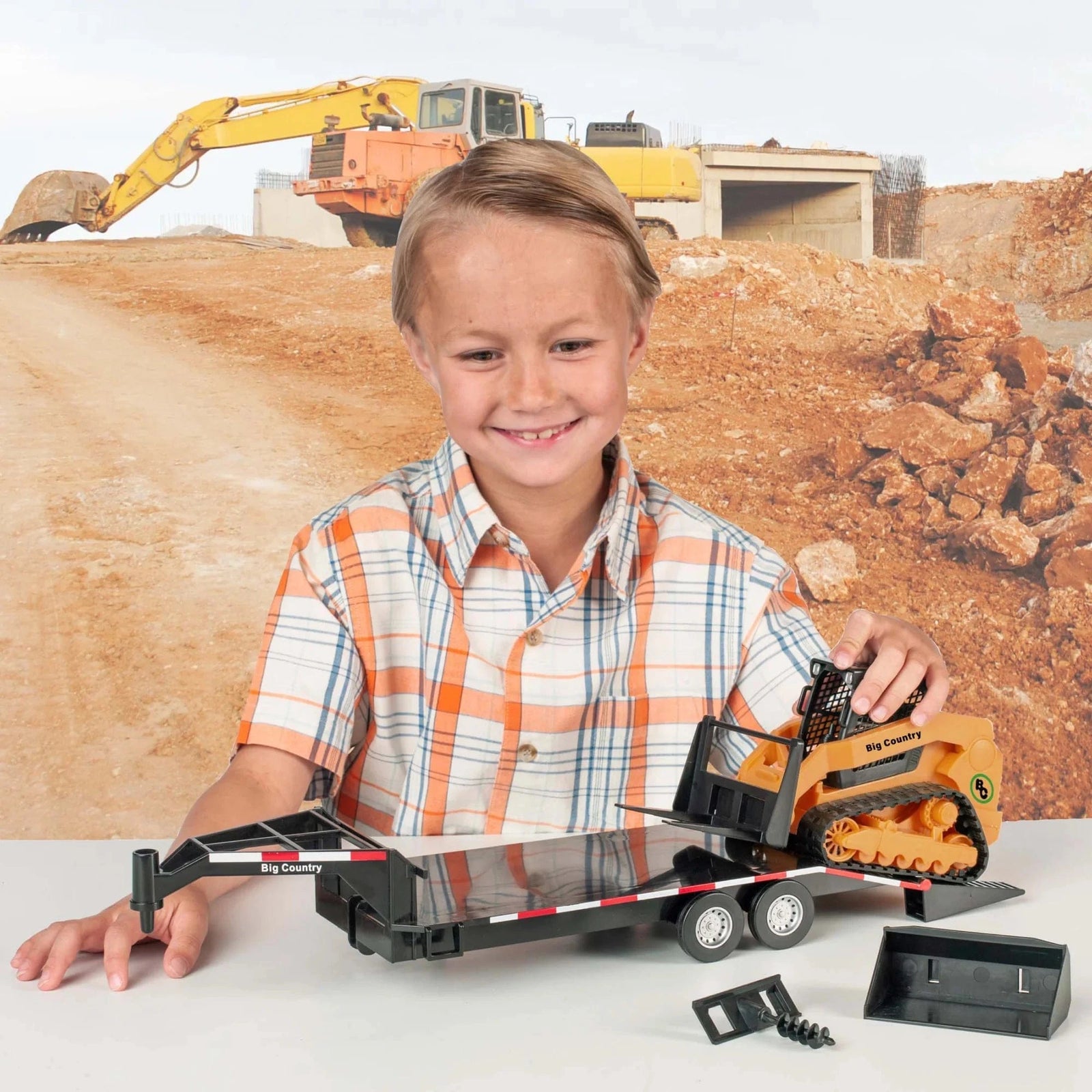 Big Country Toys Track Skid Steer, Trailer & Accessories Big Country Toys
