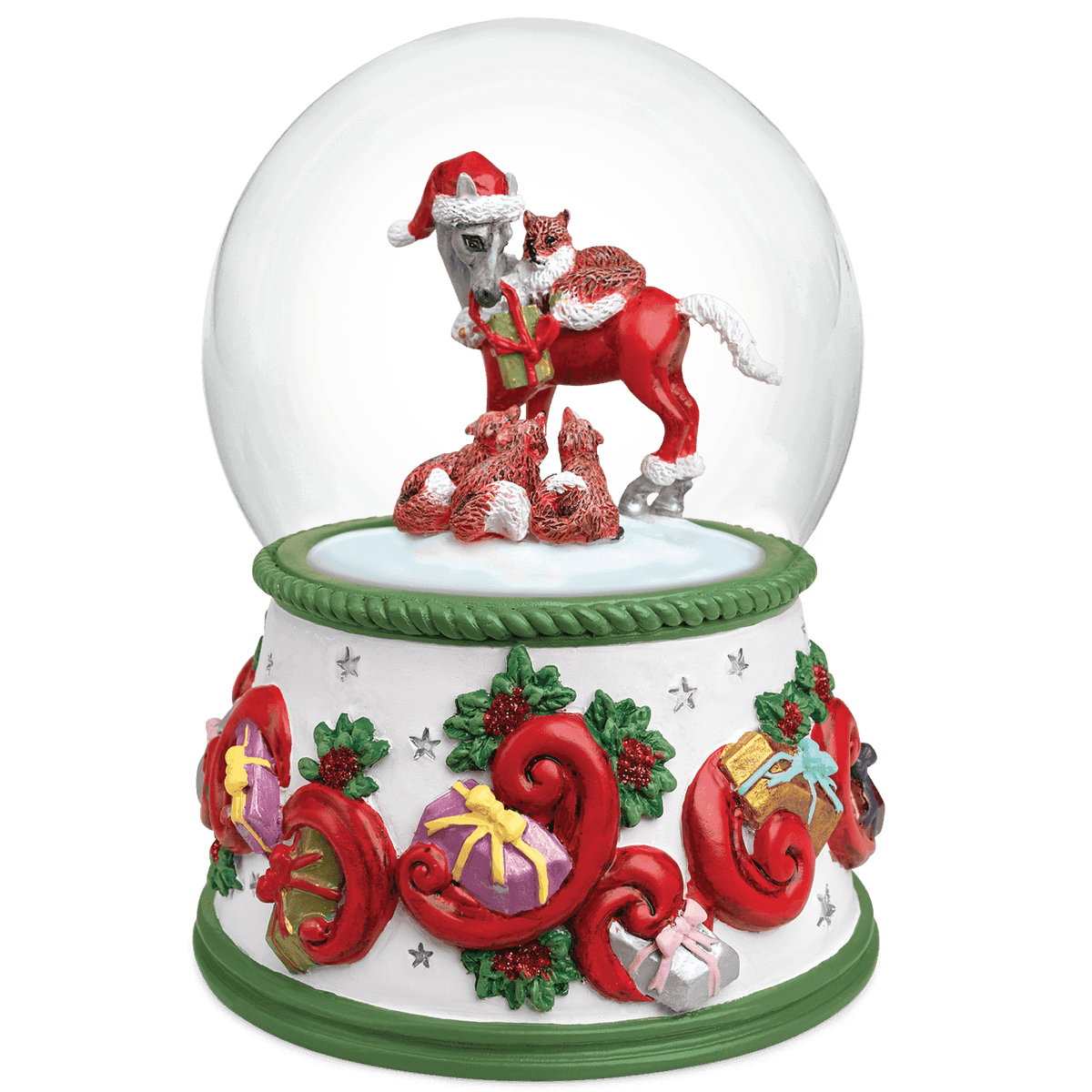 Breyer Foal &amp; Foxy Forest Friends Snow Globe Breyer