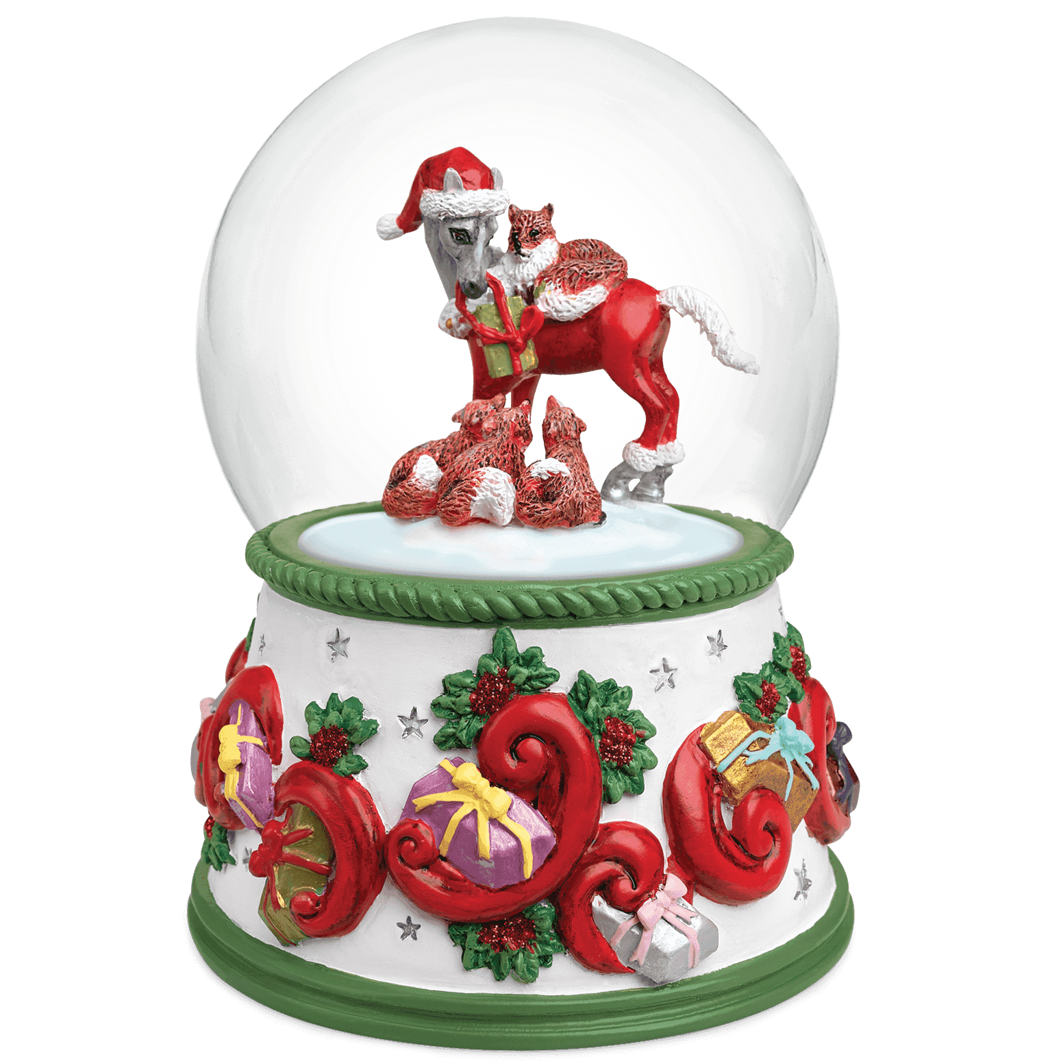Breyer Foal & Foxy Forest Friends Snow Globe Breyer