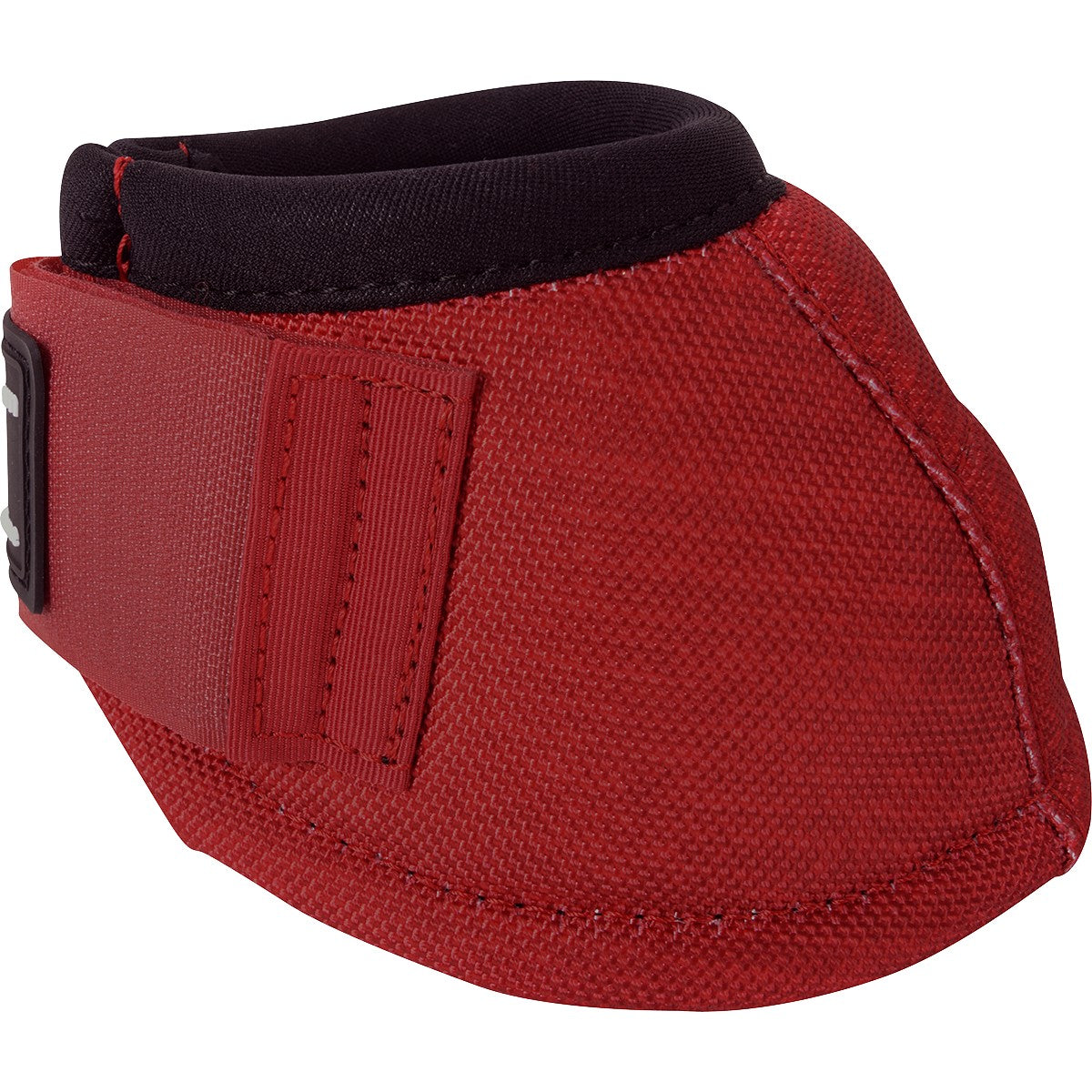 Red protective pad with black interior on a white background