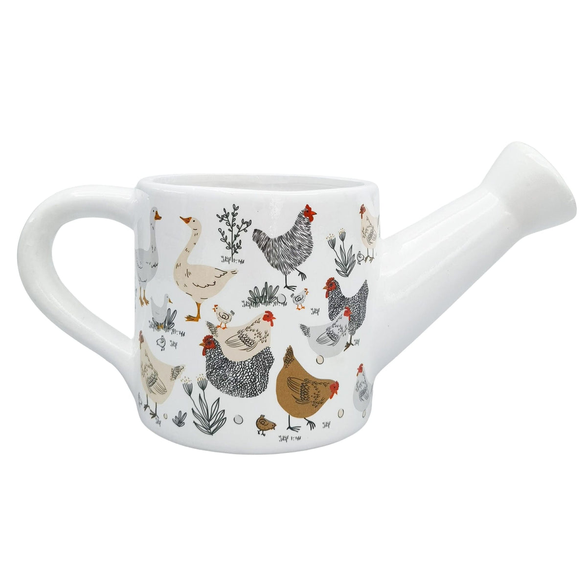 Chicken &amp; Friends Watering Can Planter Urban Products