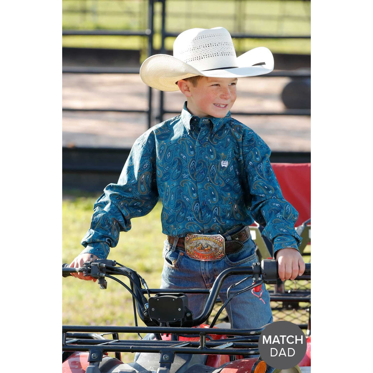 Cinch Boy's Paisley Print L/S Western Shirt Cinch