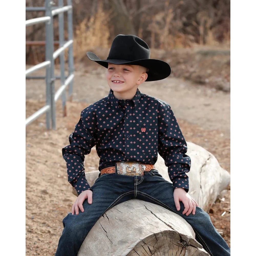 Cinch Boy's Printed L/S Western Shirt Cinch