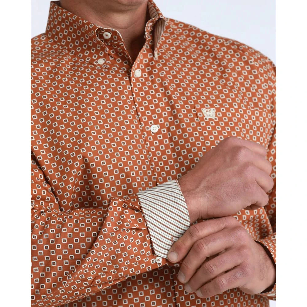 Cinch Men's Classic Fit Printed L/S Western Shirt Cinch