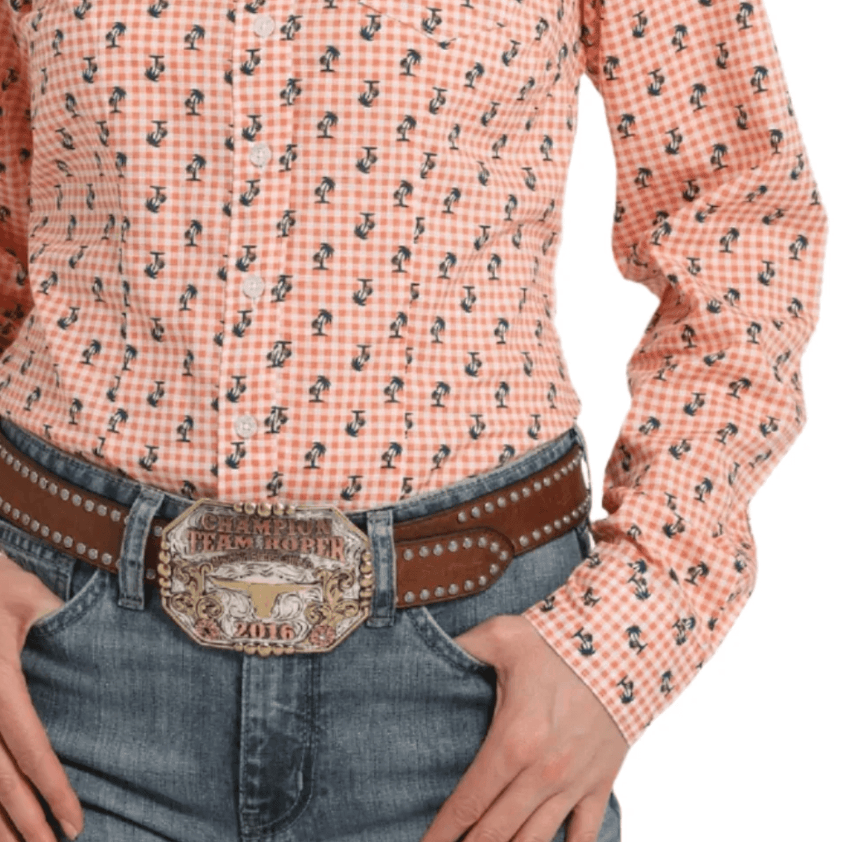 Cinch Women's Palm Tree Long Sleeve Western Shirt Cinch