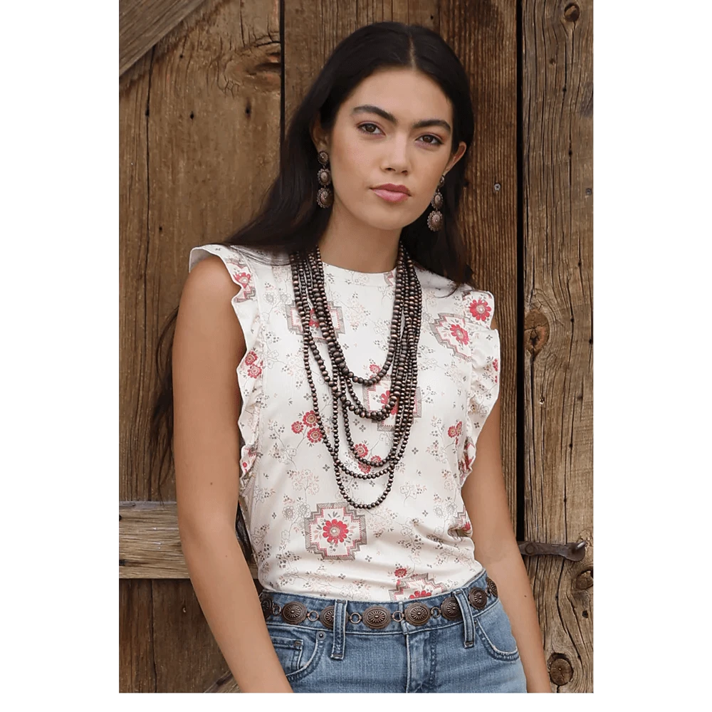 Cruel Denim Women's Floral Rib Tank Top Cruel Denim