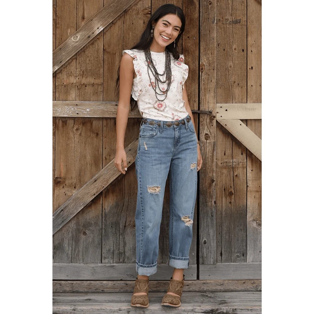 Cruel Denim Women's Floral Rib Tank Top Cruel Denim