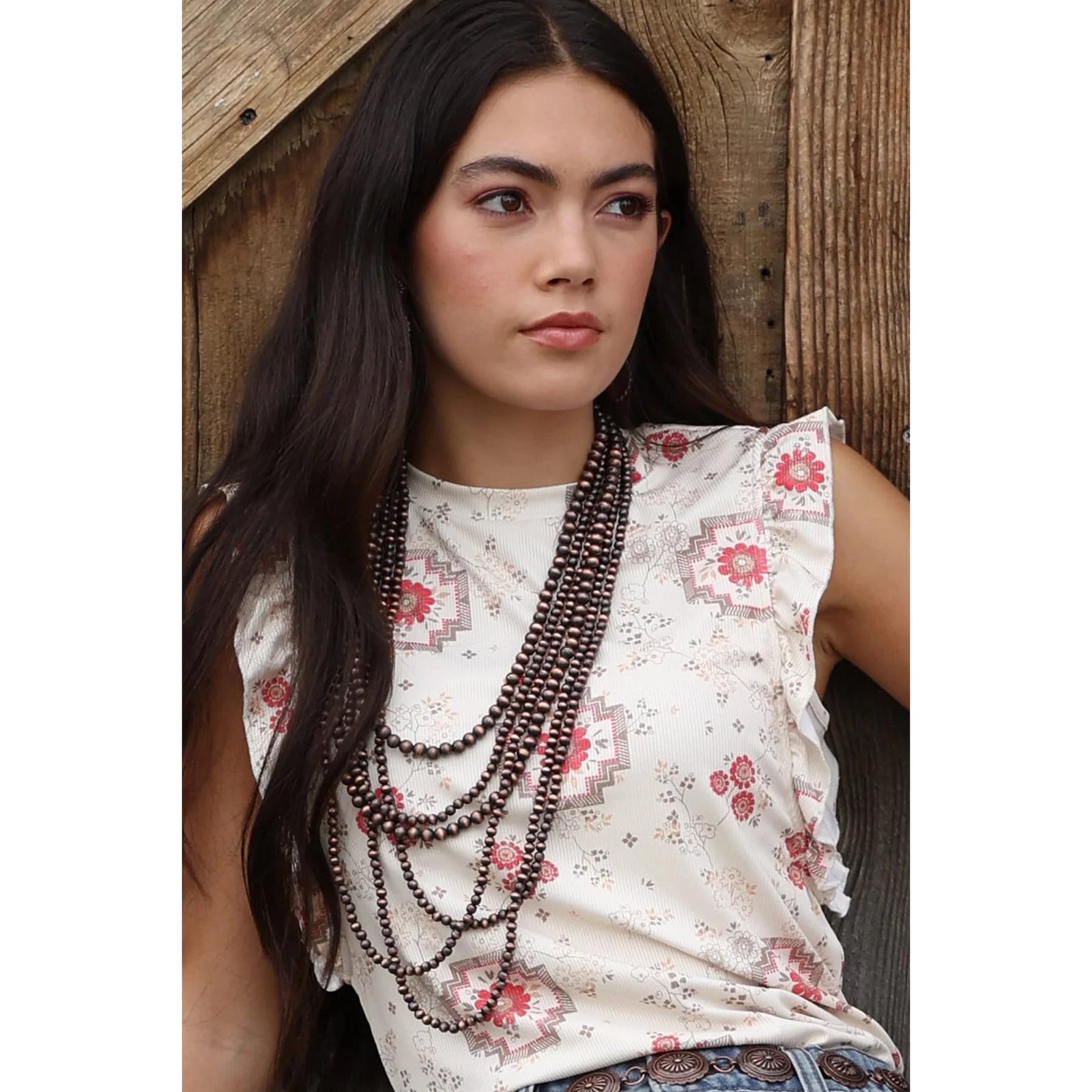 Cruel Denim Women's Floral Rib Tank Top Cruel Denim