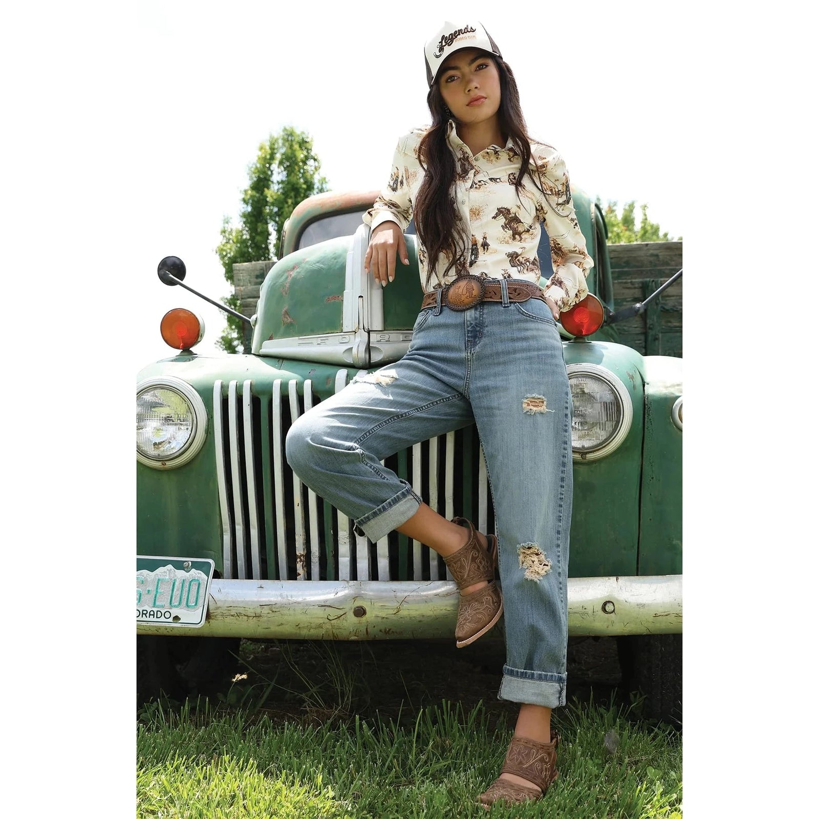 Cruel Denim Women's Rode Print Long Sleeve Western Shirt Cruel Denim