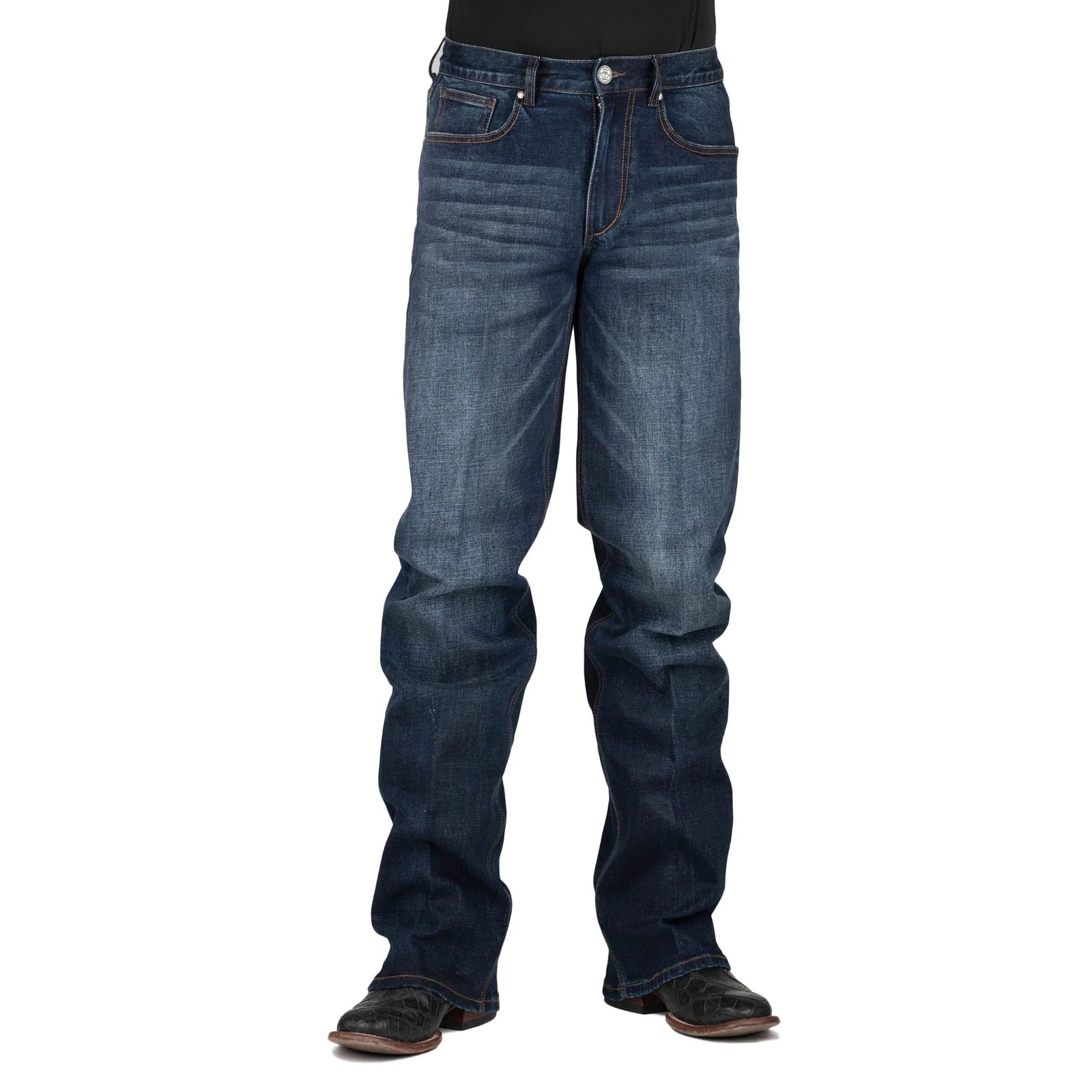 Blue jeans on a white background