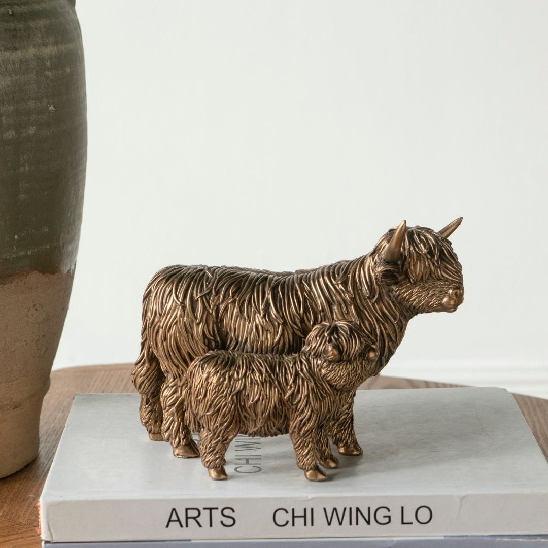Darlin Highland Cow & Calf Figurine Darlin