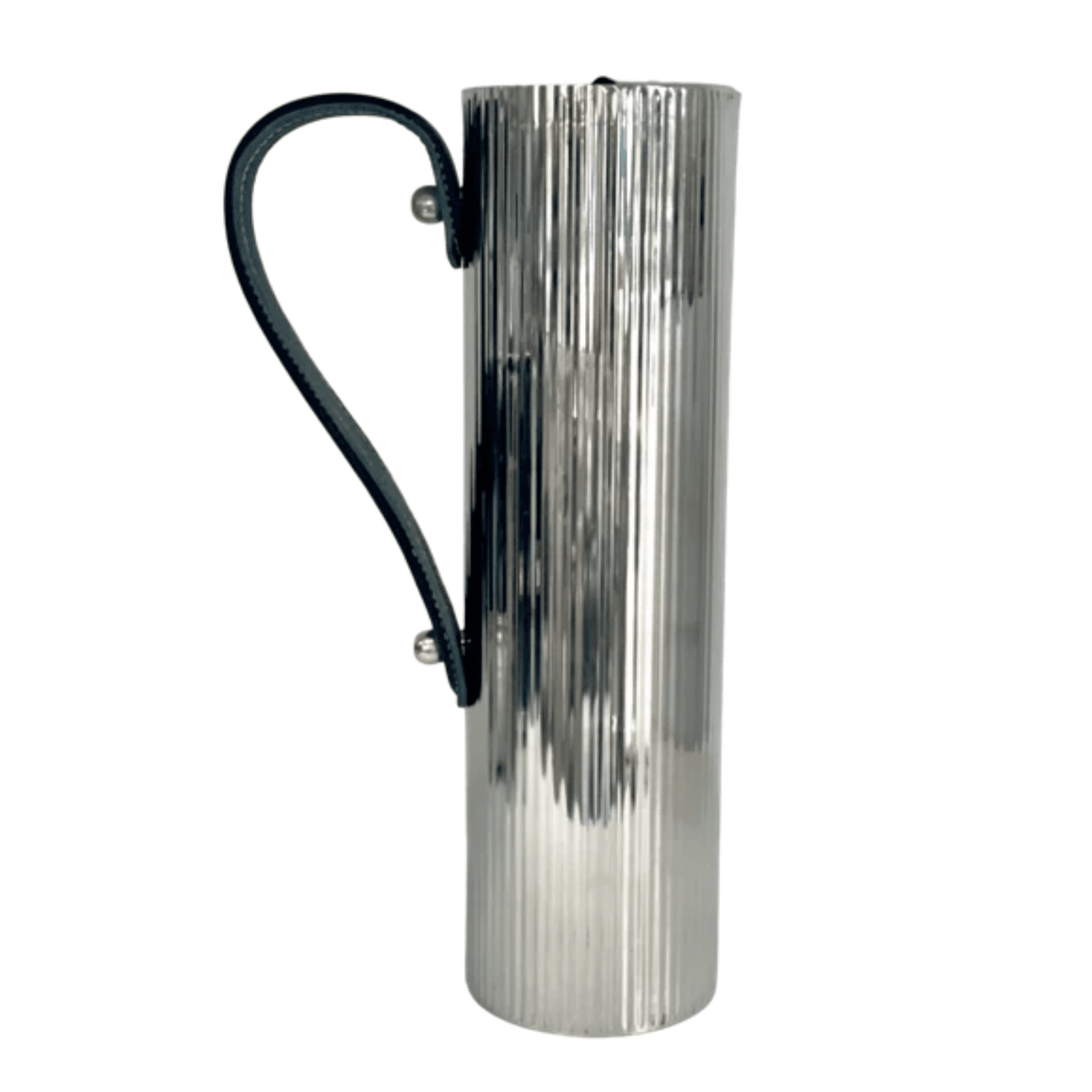 Flair Large Ridged Jug with Black Leather Handle Flair