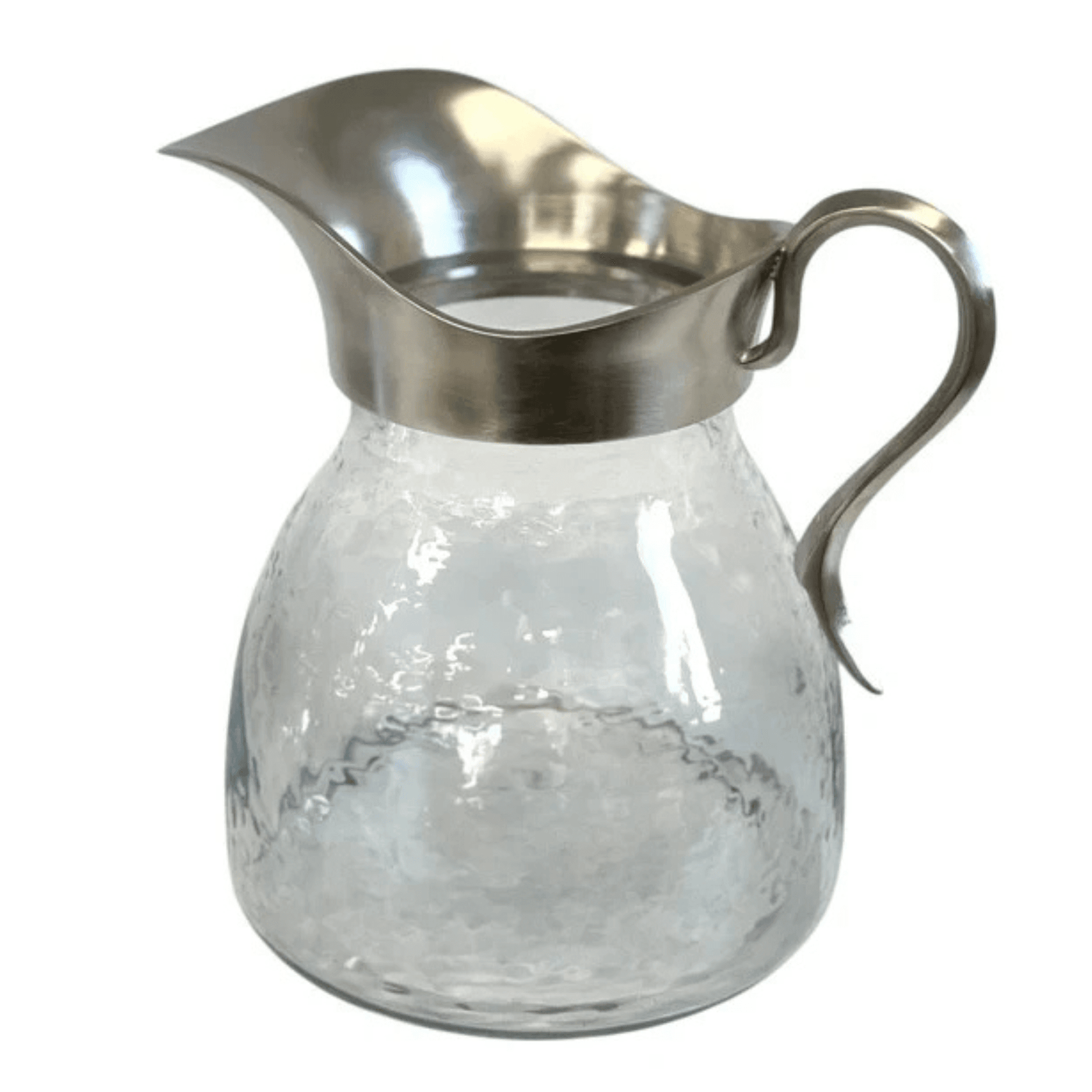 Flair Matt Nickle Hammered Glass Water Jug Flair