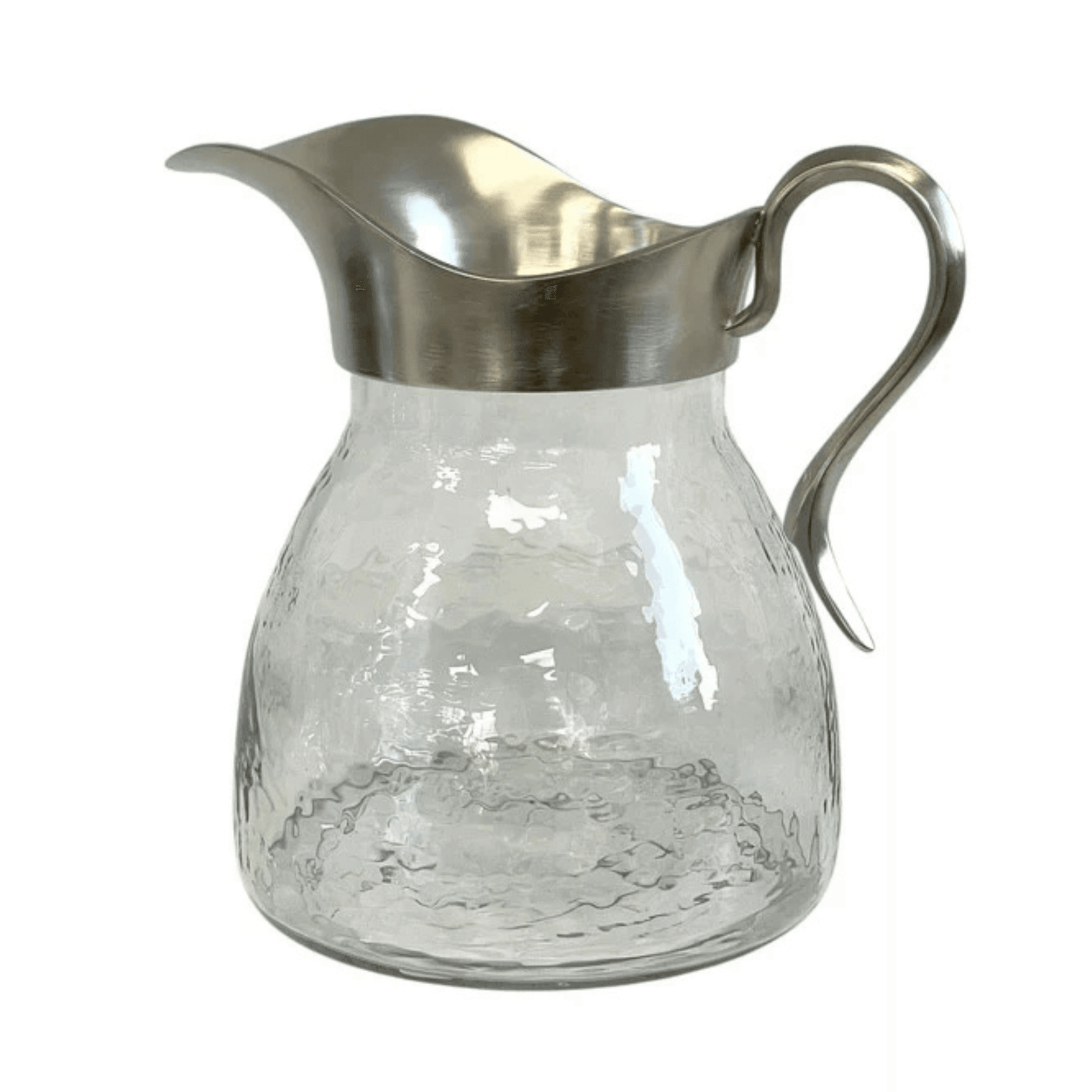 Flair Matt Nickle Hammered Glass Water Jug Flair