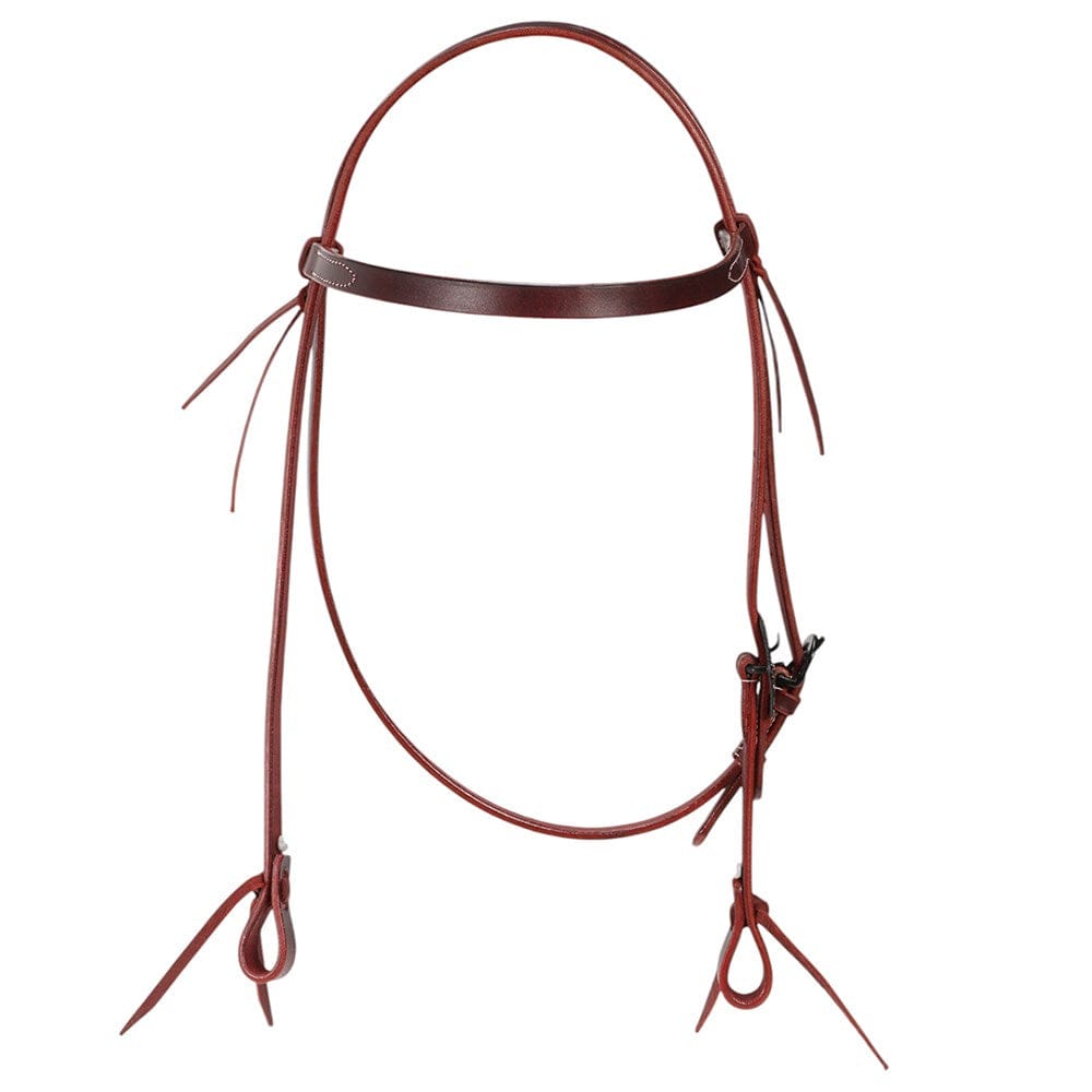 Fort Worth Oily Headstall w/Single Buckle- Latigo Fort Worth