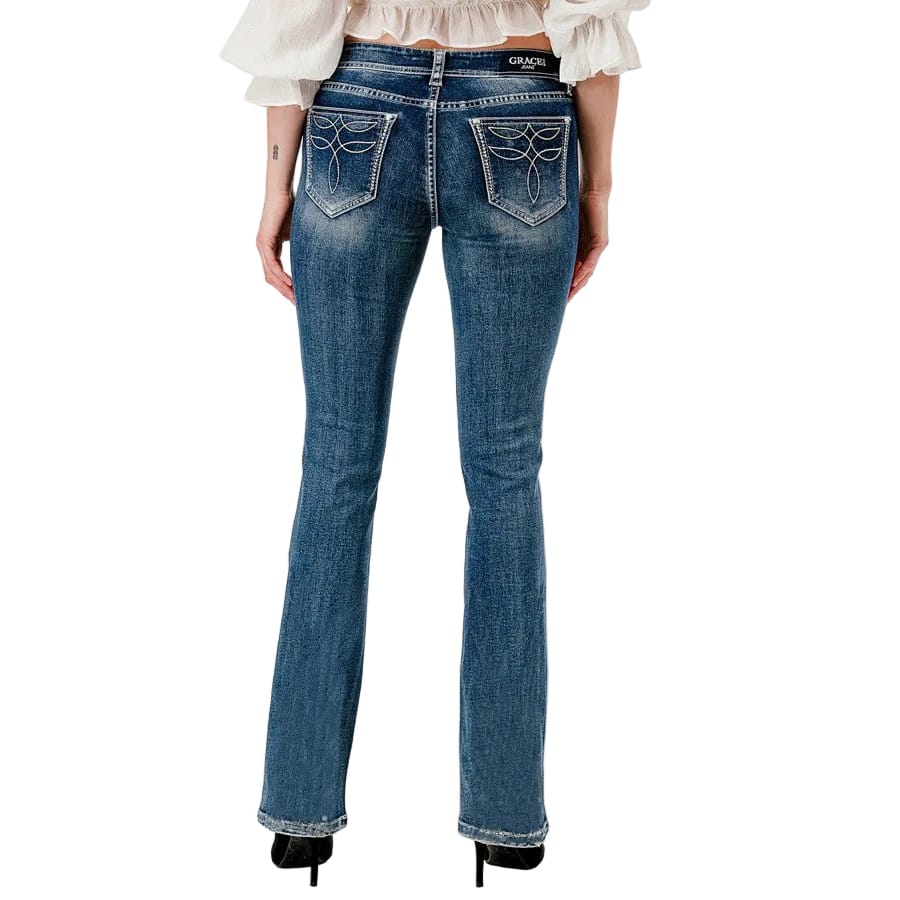 Grace In LA Women's Western Boot Stitch Jean Grace in LA