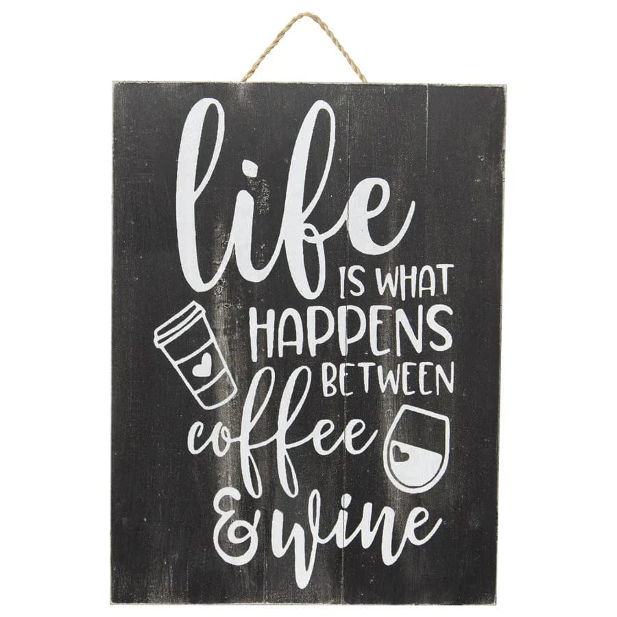 Handcrafted Life Coffee &amp; Wine Wall Art Want Giftware