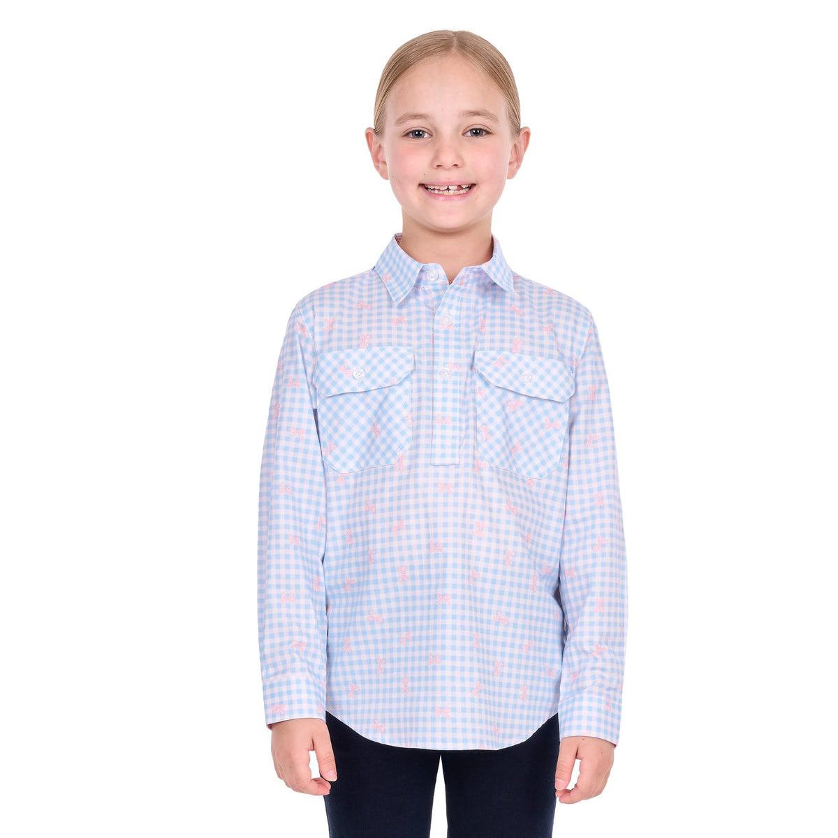 Hard Slog Girl's Lillia 1/2 Placket Work Shirt Hard Slog